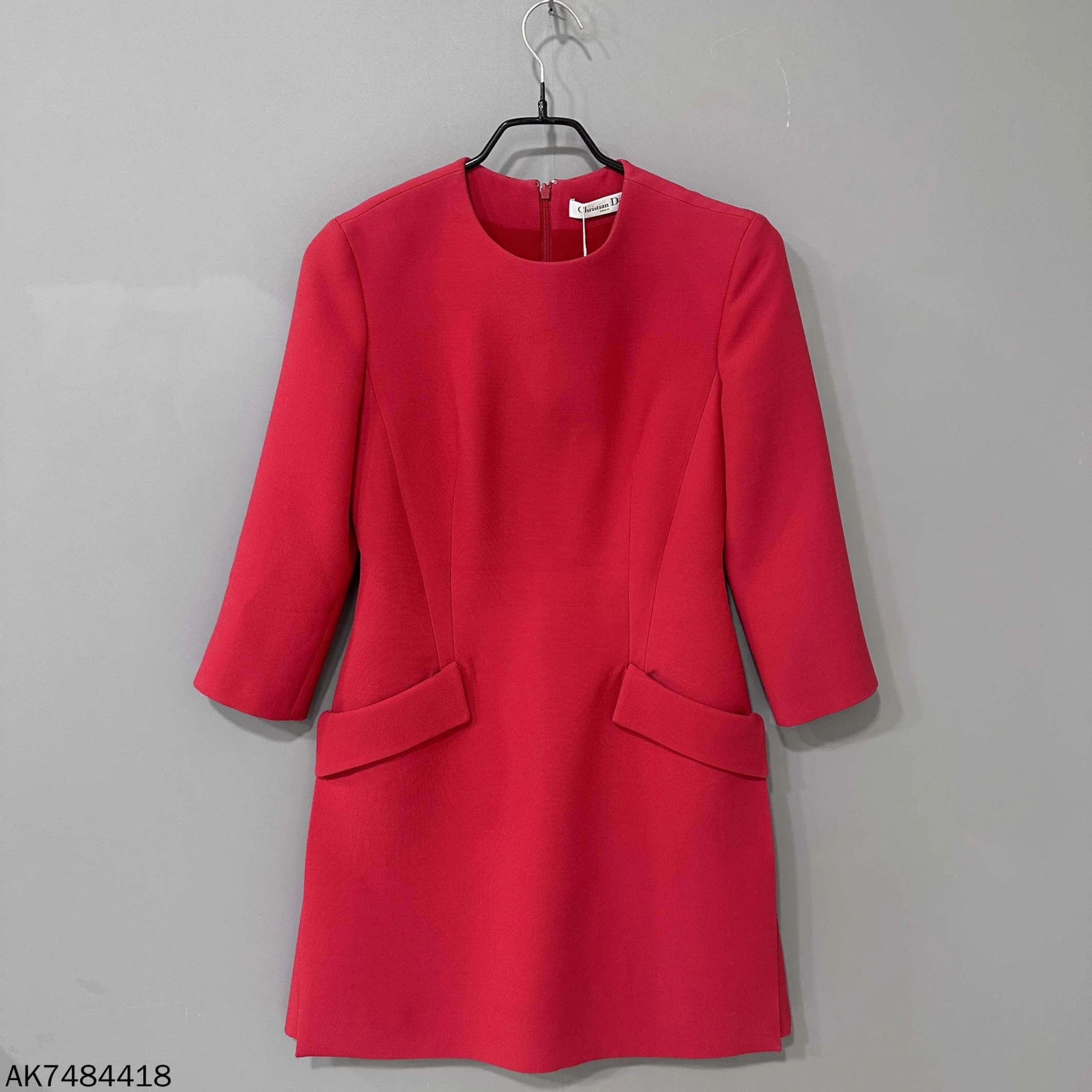 Dior Dior Red Waist-Cinched Dress FR 36 Size XS / US 0-2 / IT 36-38 - 1 Thumbnail