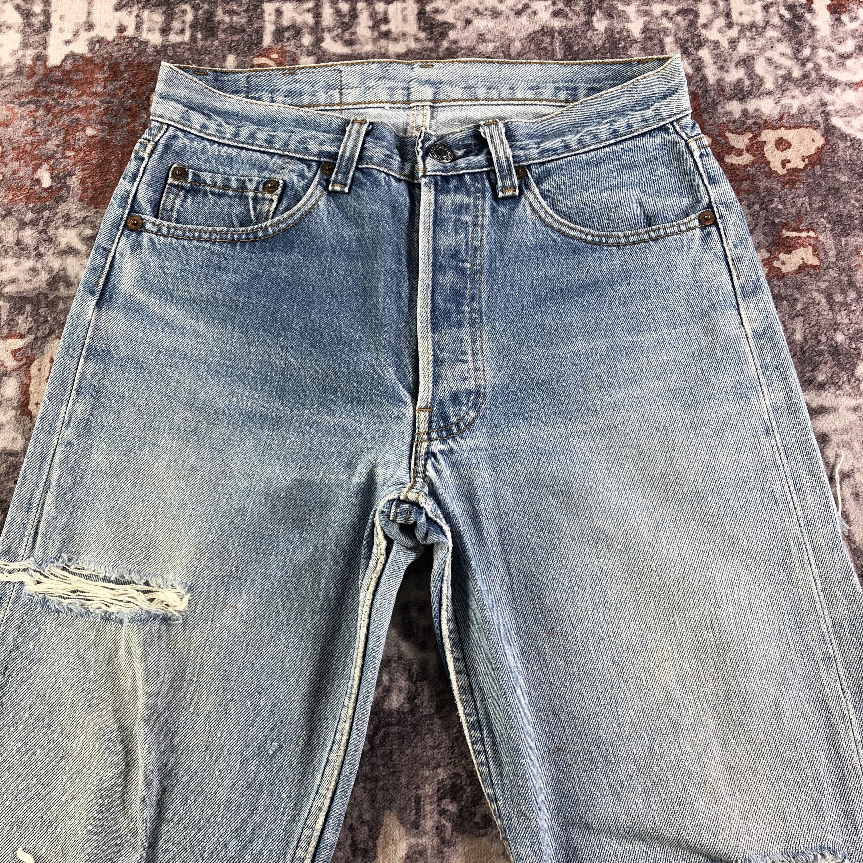 Levi's 90s Vintage Distress Levis 501 Jeans-JM3287 Size US 29 - 3 Thumbnail