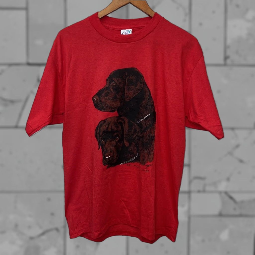 Vintage VINTAGE Cal Cru Stitch T-Shirt Mens Large Black Red Size US L / EU 52-54 / 3 - 1 Thumbnail