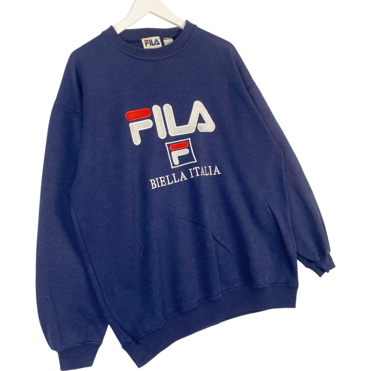 Fila × Vintage Vintage Fila Long Crewneck Sweatshirt Embroidered Blue SizeL Size US L / EU 52-54 / 3 - 3 Thumbnail