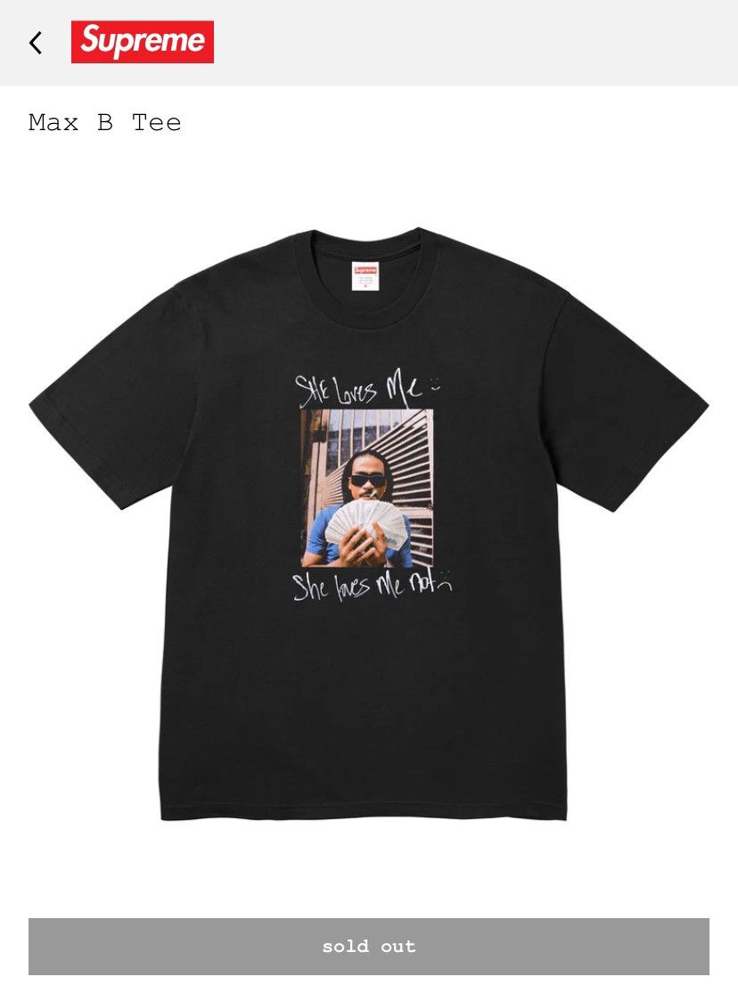 Supreme Max B Tee Black シュプリーム マックス B 黒 - メルカリ