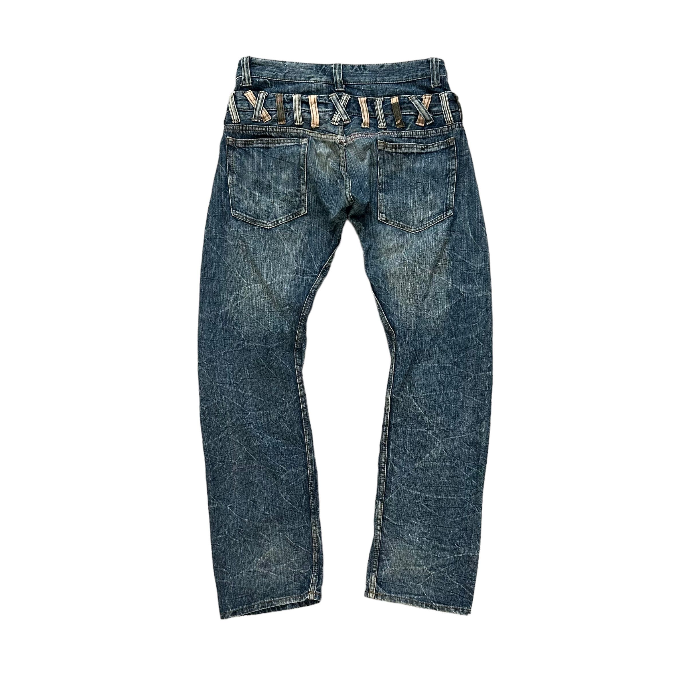 Japanese Brand DOMINATE Handcraft Jeans Double Waist Denim Pant #9108-57 Size US 34 / EU 50 - 11 Thumbnail