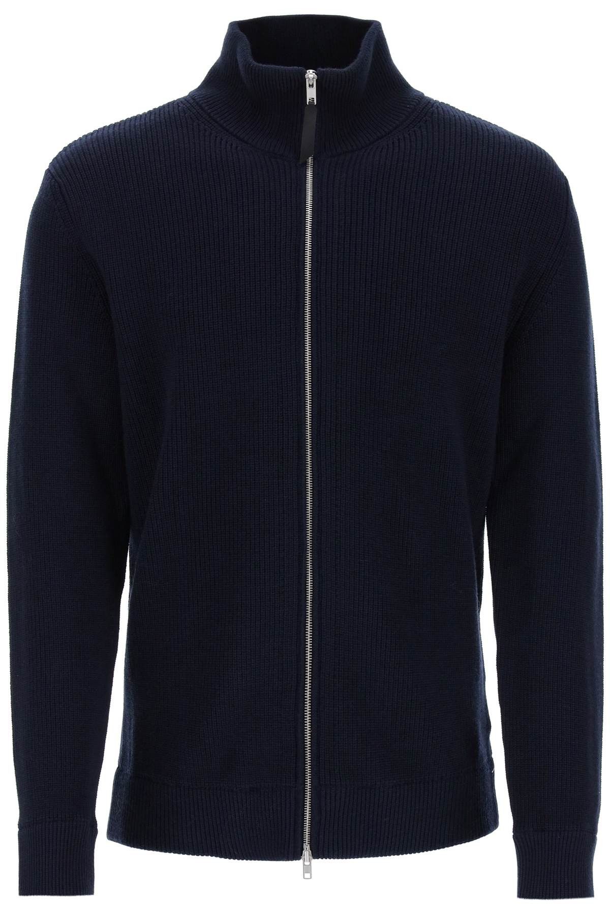 image of Maison Margiela Zip-Up Cardigan in Navy, Men's (Size XL)