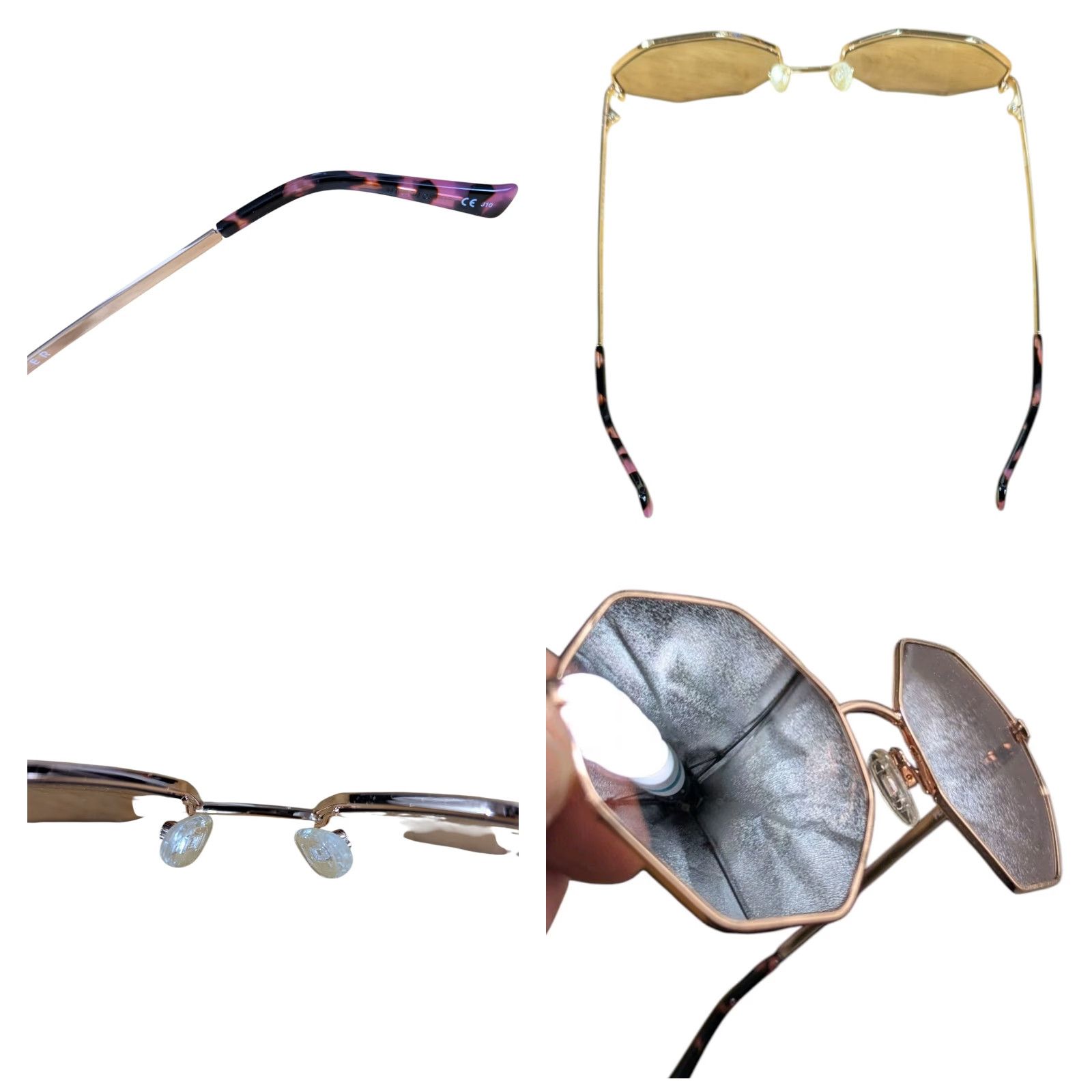 VONZIPPER Pearl Sunglasses Octagon Pink Silver Lens Gold  display picture 3