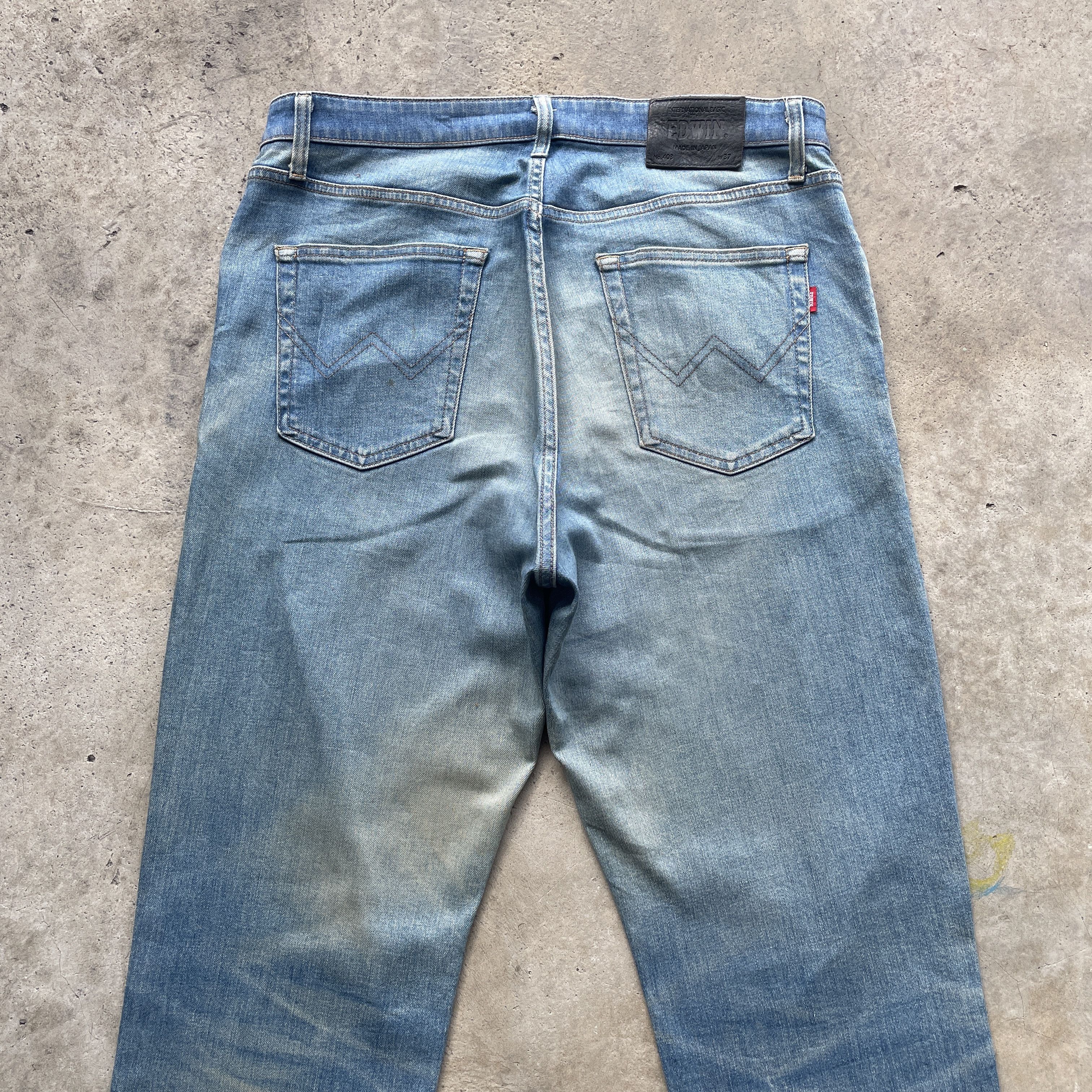 Edwin × Jean × Rusty W35x30.5💥 VINTAGE EDWIN JEANS RUSTY FADED DENIM PANTS JAPAN Size US 35 - 9 Thumbnail