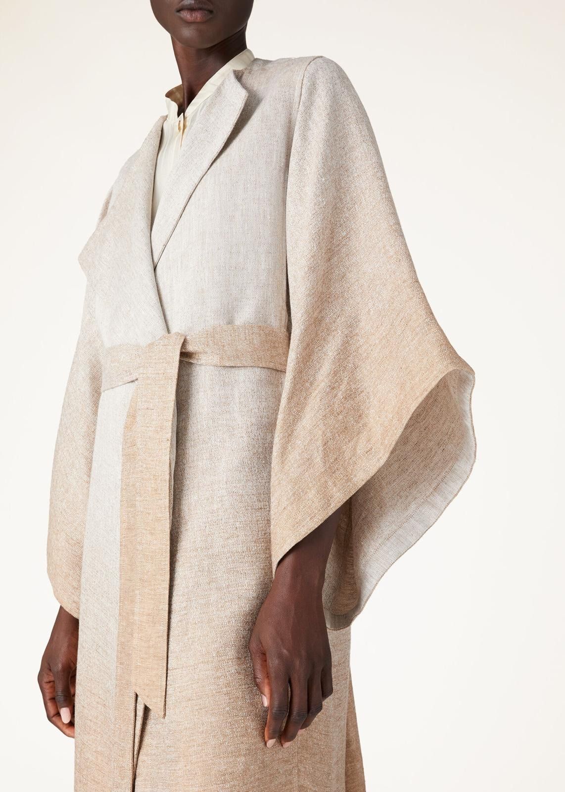 Loro Piana o1srvl11e0125 FAN9042 Dougray Coat in Grey & Beige Size XS / US 0-2 / IT 36-38 - 3 Thumbnail