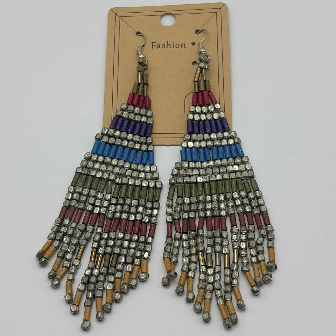 Other Red & Green Tassel Earrings Size ONE SIZE - 2 Thumbnail