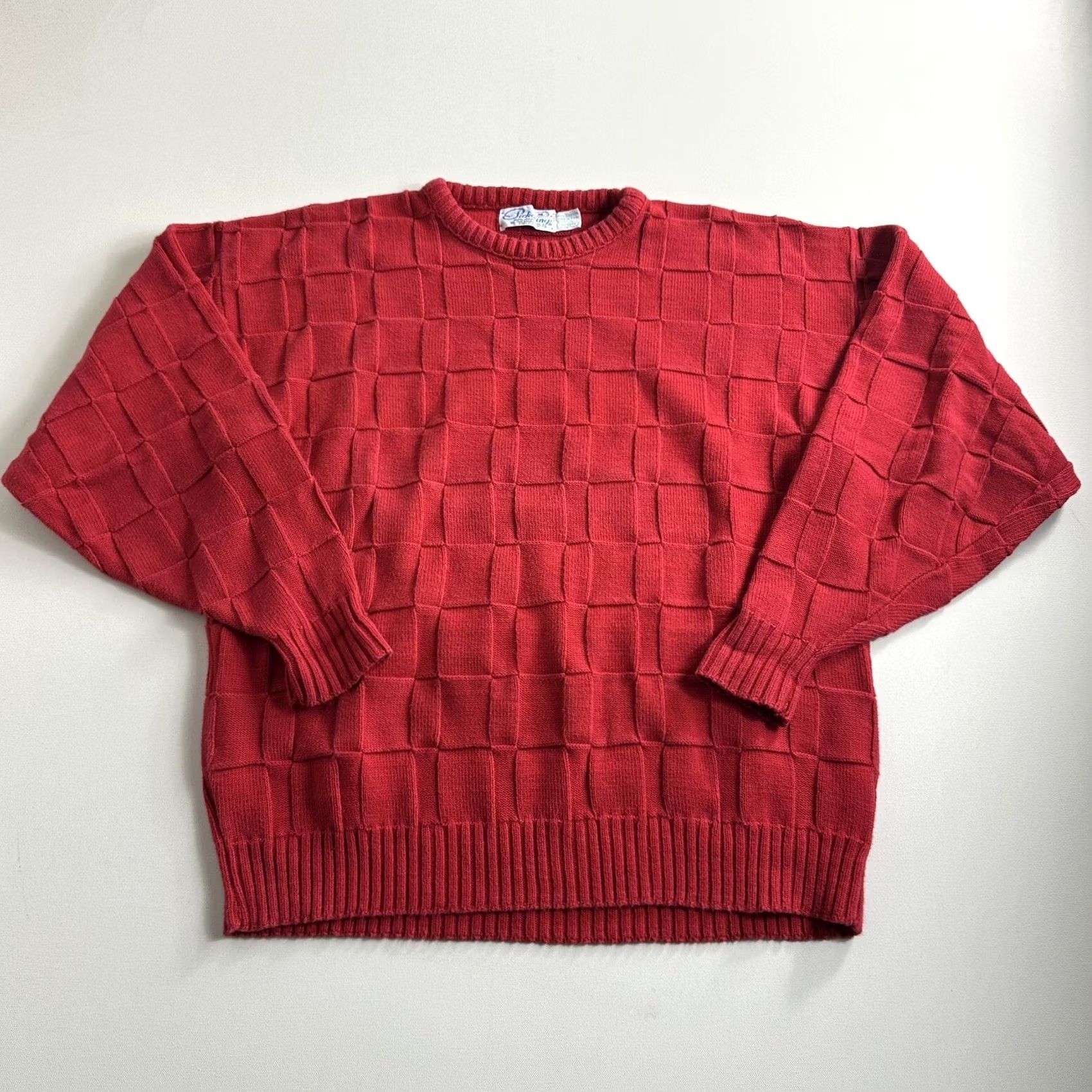 CO VINTAGE Pickering Kimberton Co Golf Club Crewneck Sweater Sportswear Mens XL red Cotton Knit Pullover Golf All Seasons Winter Summer Spring Fall Mens Size US XL / EU 56 / 4 - 2 Thumbnail