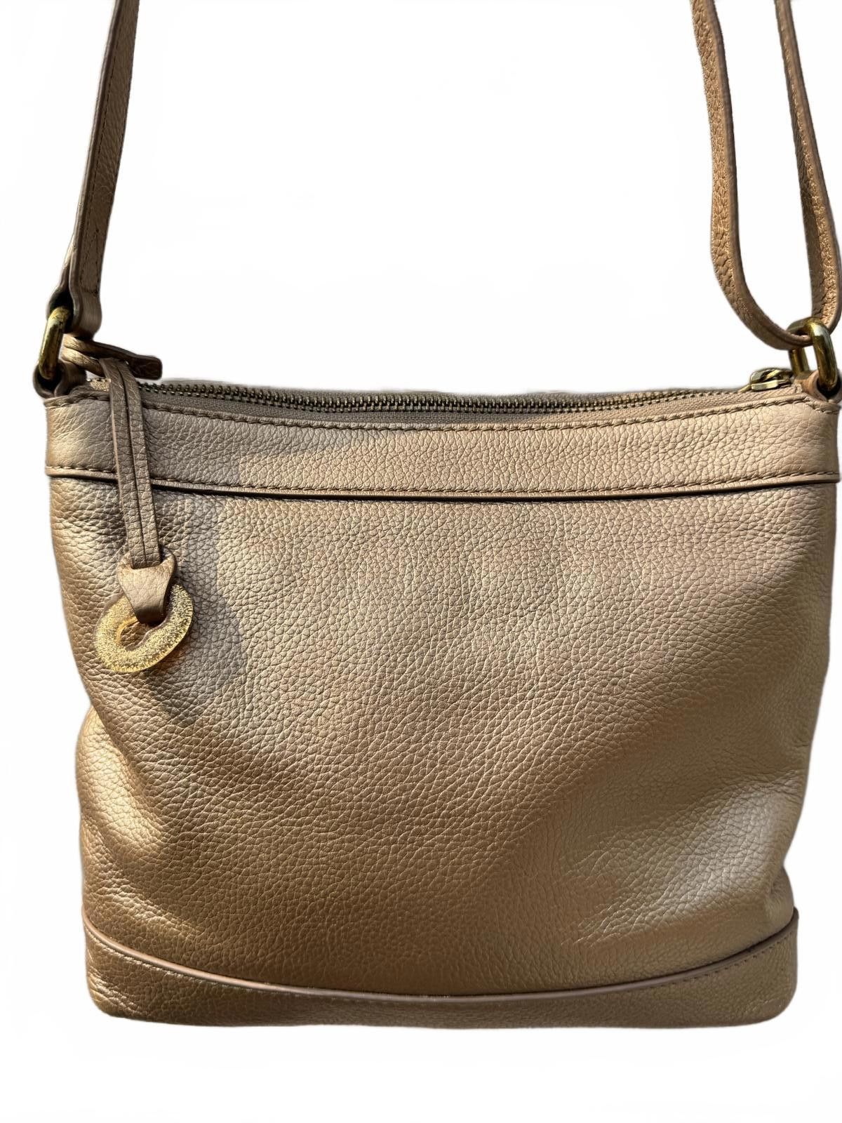 Fossil Fossil Metallic Gold Leather Crossbody Bag Size ONE SIZE - 5 Thumbnail
