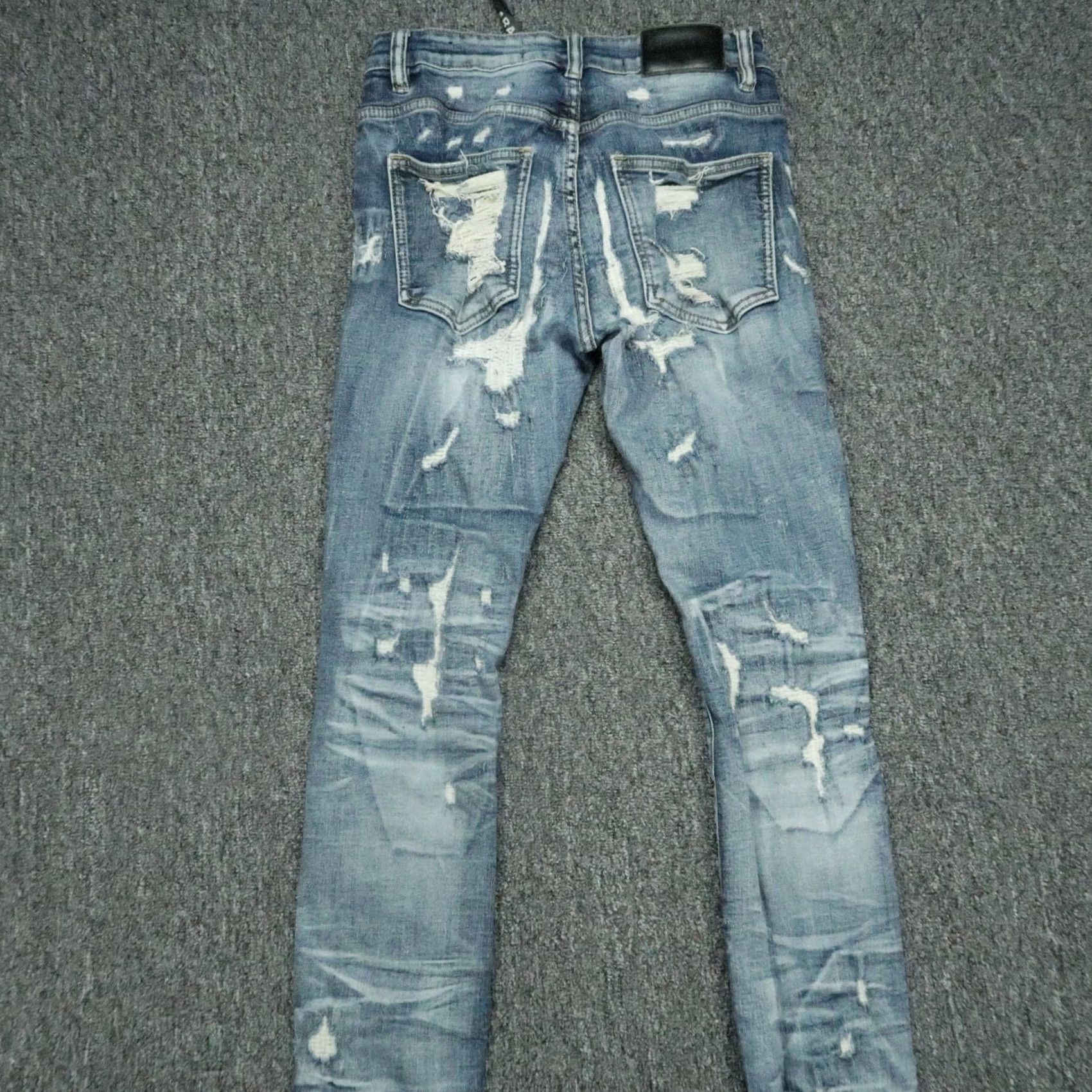 Denime Valabasas Jeans Mens 28x32 Light Blue Distressed Slim Skinny Stretch Denim Shirt? Size US 28 / EU 44 - 4 Thumbnail
