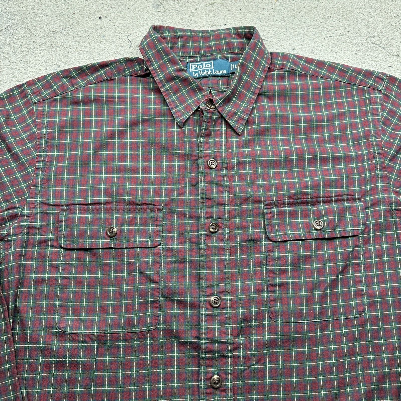 Polo Ralph Lauren Polo Ralph Lauren Plaid Red Green Button Shirt Mens Large Size US L / EU 52-54 / 3 - 9 Thumbnail