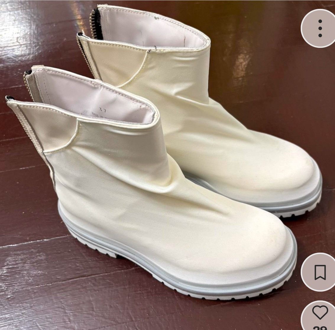 424 424 short shaft boot size 37 in white Size US 7 / IT 37 - 2 Thumbnail