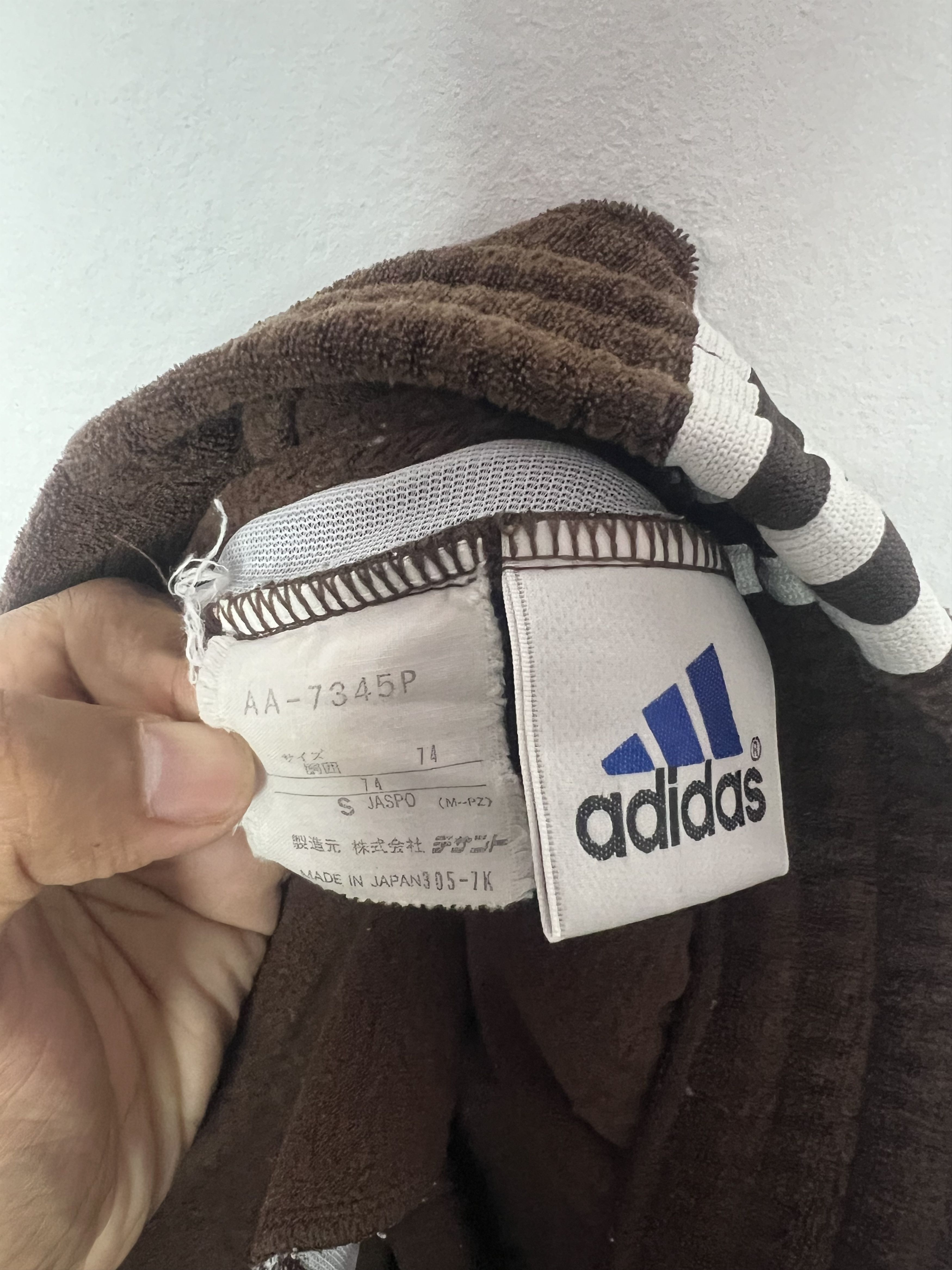 Adidas Vintage Adidas Brown Velour Striped Japan Made Track Pant Size US 29 - 9 Thumbnail
