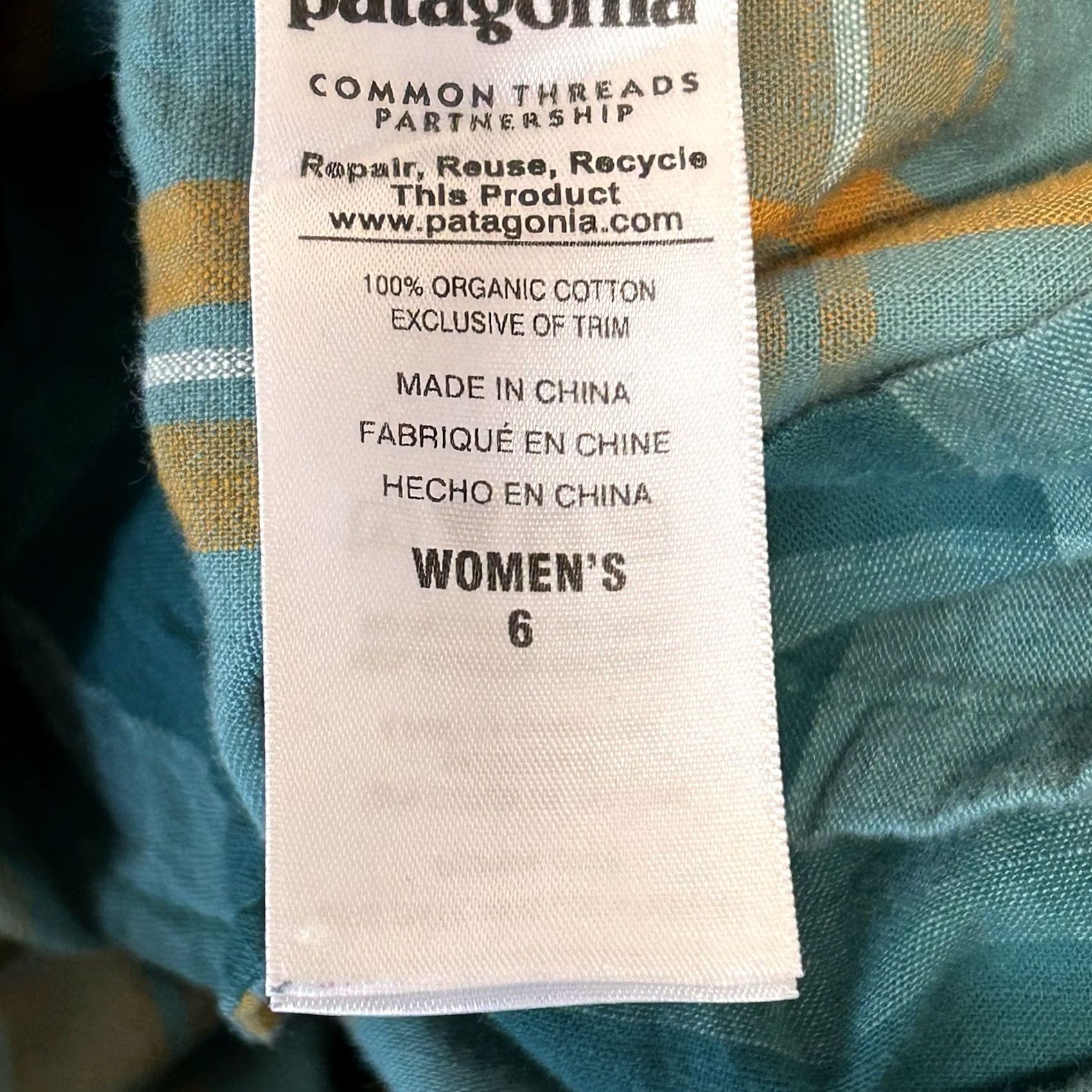 Patagonia Patagonia Dress Shirt Green Plaid Womens 6 Knee Length Raglan Sleeve Pockets Cotton Pullover Collared Vintage No Size M / US 6-8 / IT 42-44 - 7 Thumbnail