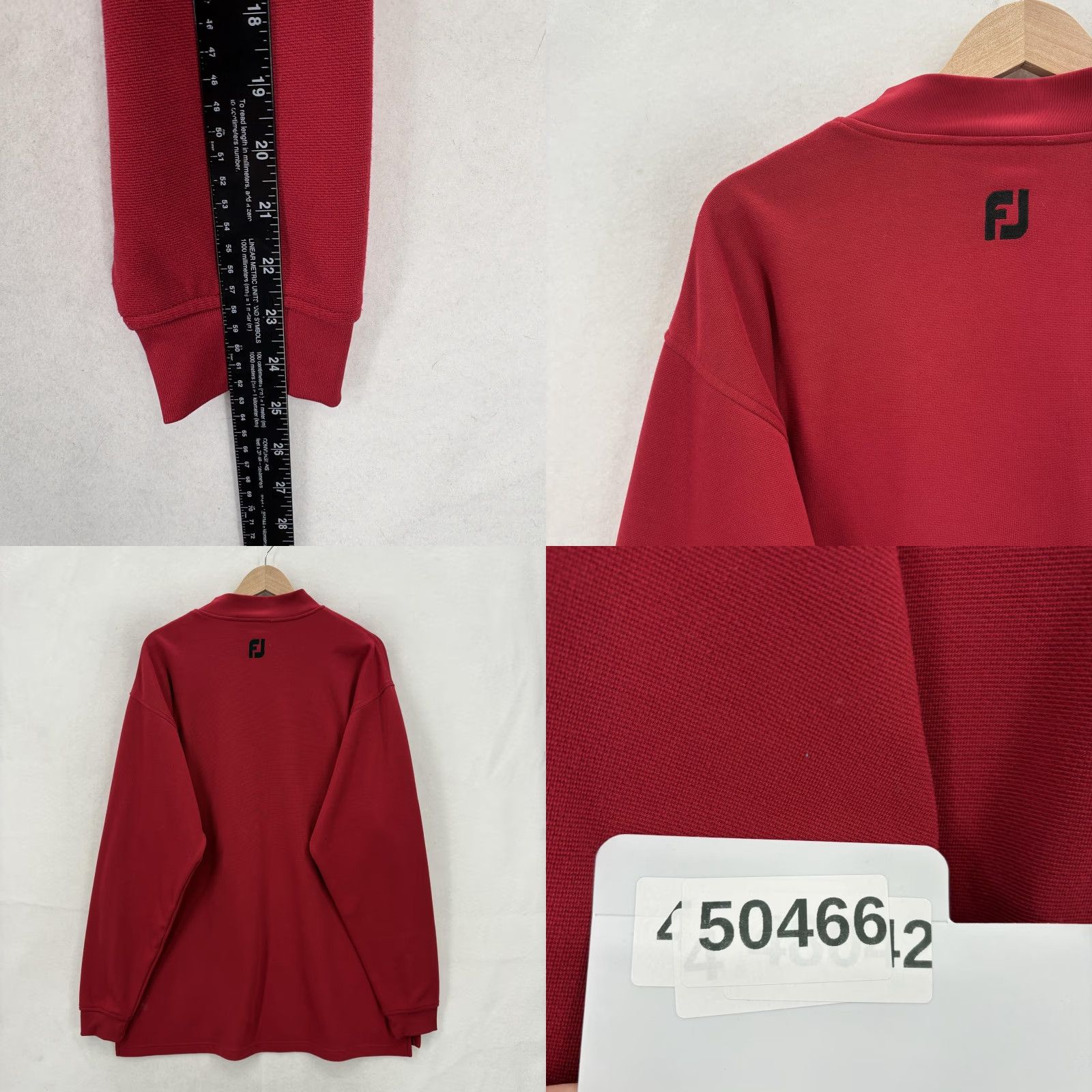 Footjoy FootJoy Shirt Mens XL Red Long Sleeve Mock Neck Golf Top VTG Lost Dunes USA Size US XL / EU 56 / 4 - 8 Thumbnail