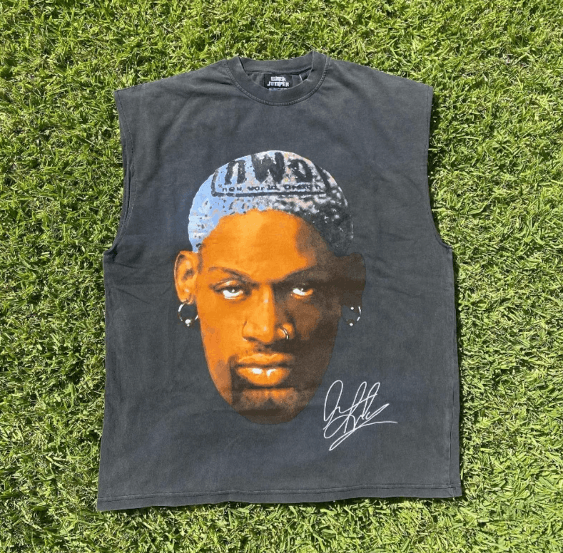 Vision Streetwear American Fashion Hip Hop Letter Print Sleeveless T-shirt Size US M / EU 48-50 / 2 - 7 Thumbnail