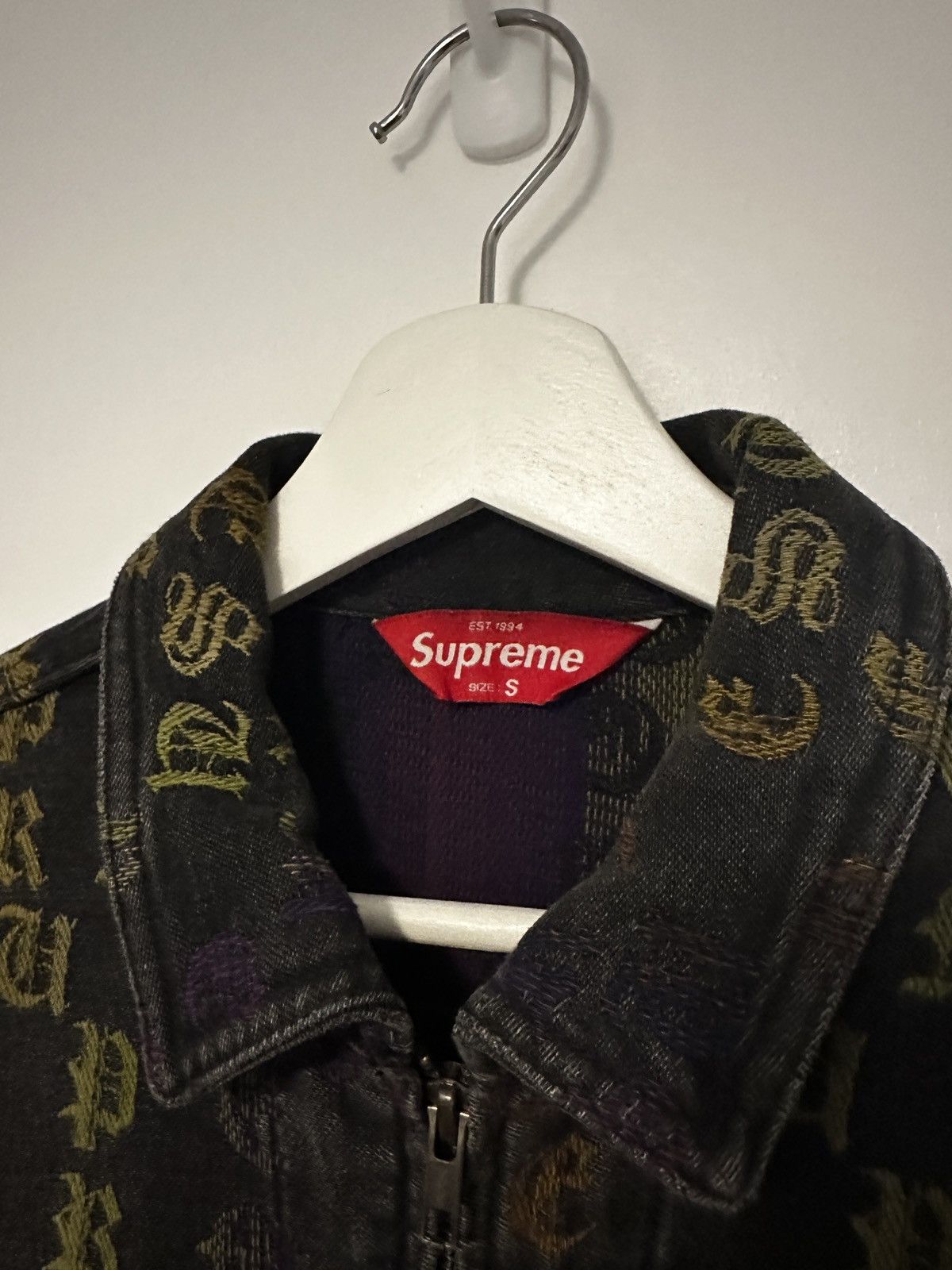 Supreme Supreme SS22 Gradient Jacquard Denim Work Jacket Size US S / EU 44-46 / 1 - 3 Thumbnail