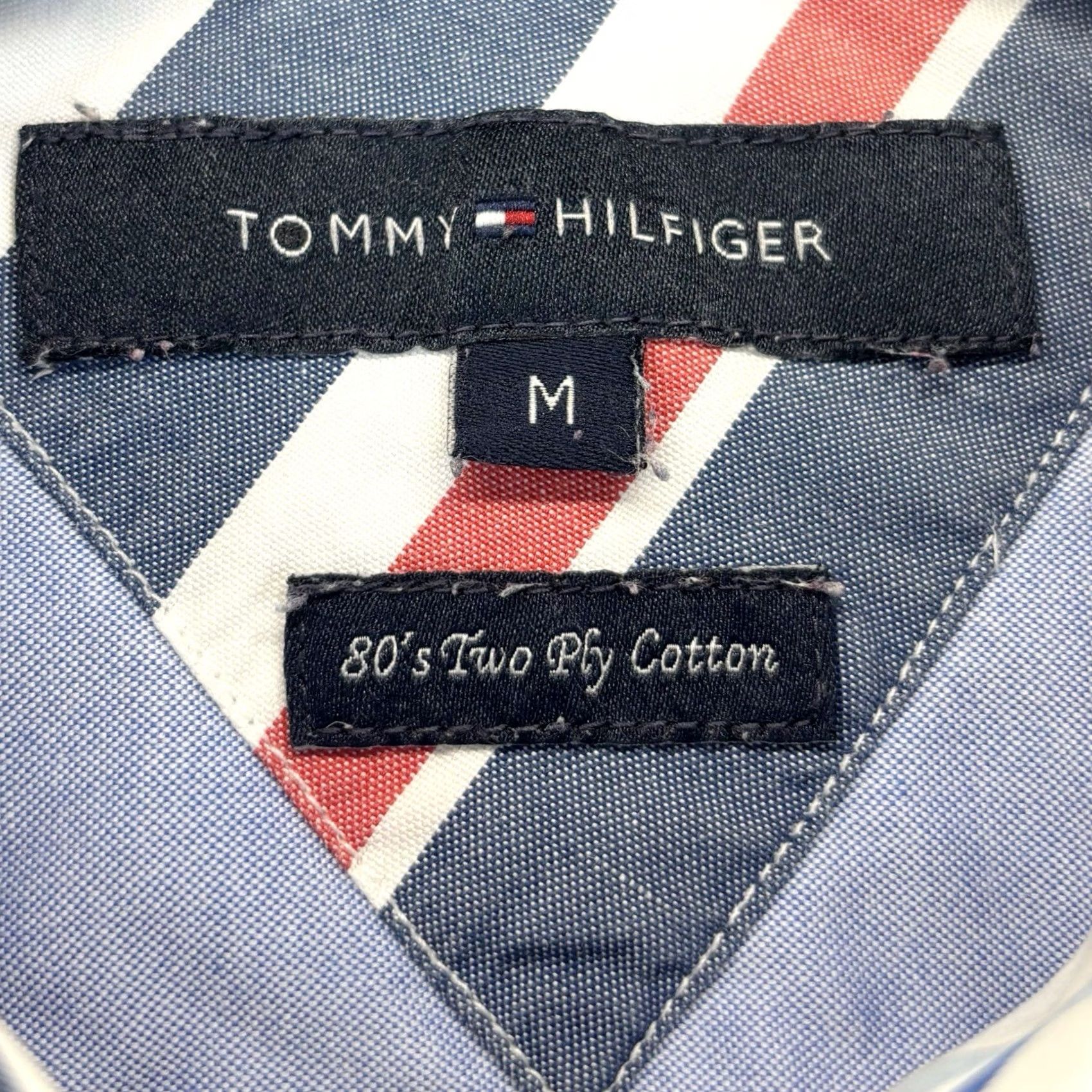Tommy Hilfiger Tommy Hilfiger Shirt Striped 80s Two Ply Cotton Size Medium Mens Regular Long Sleeve Button-Up Casual Size US M / EU 48-50 / 2 - 5 Thumbnail