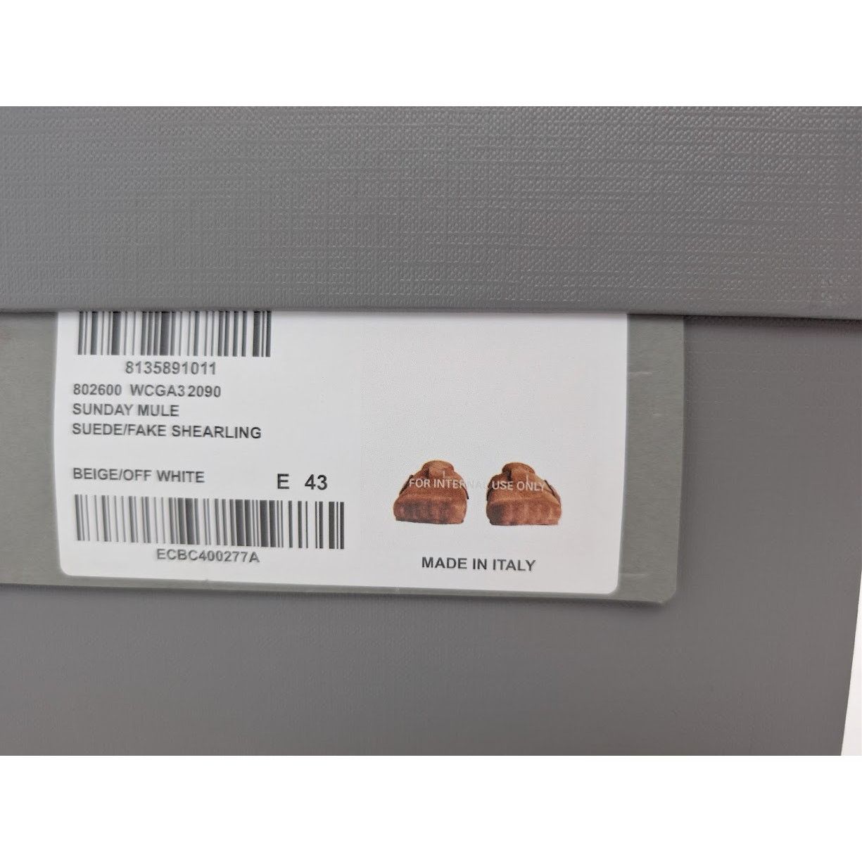 Balenciaga o1rshd1 Suede Shearling Sunday Mules in Beige/Off White Size US 10 / EU 43 - 19 Thumbnail