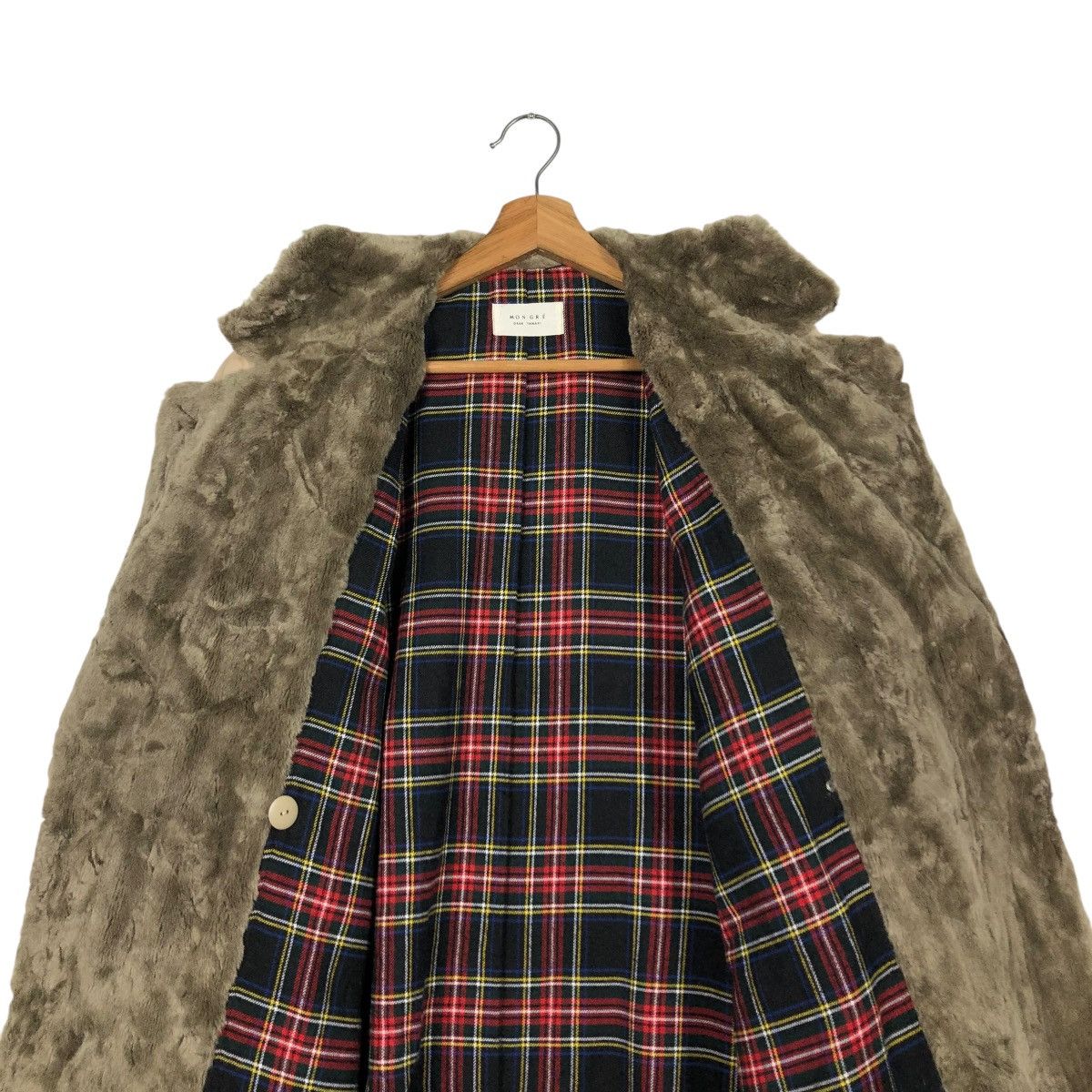 Japanese Brand 🔥VTG LONG JACKET MONGRE BLANKET TARTAN FUR ISSEY MIYAKE Size US M / EU 48-50 / 2 - 15 Thumbnail