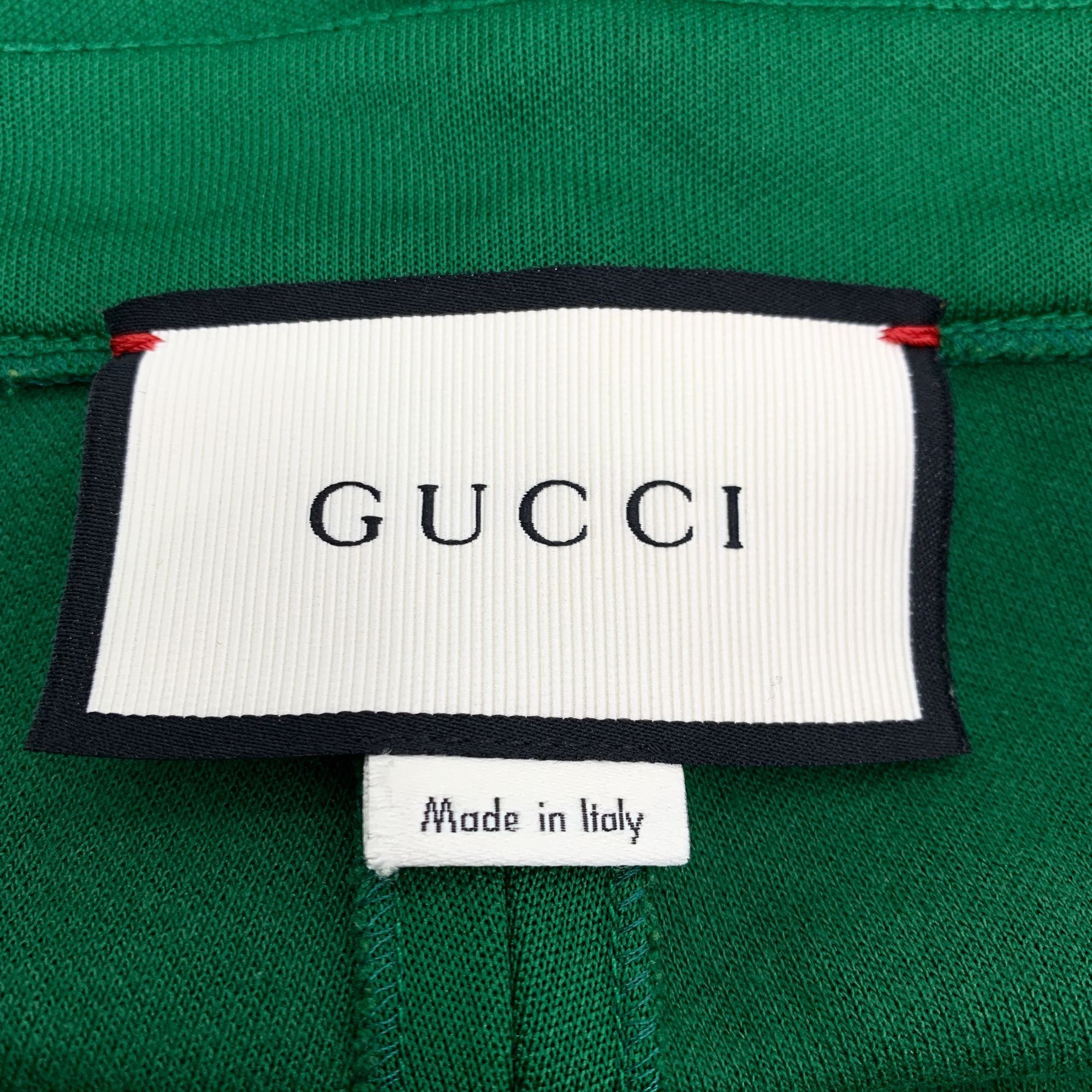 Gucci [Gucci] Green Side Stripe Leggings XS Size US 26 / EU 42 - 2 Thumbnail