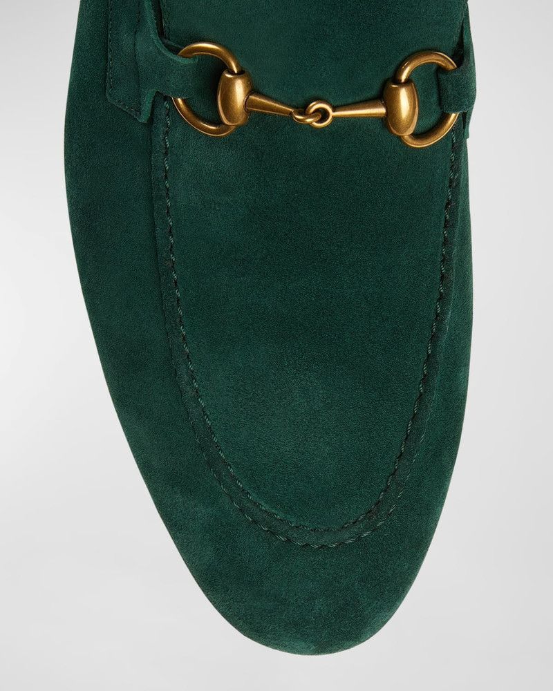 Gucci os11x0226 Jordaan Suede Bit Loafers in Green Size US 7.5 / EU 40-41 - 5 Thumbnail