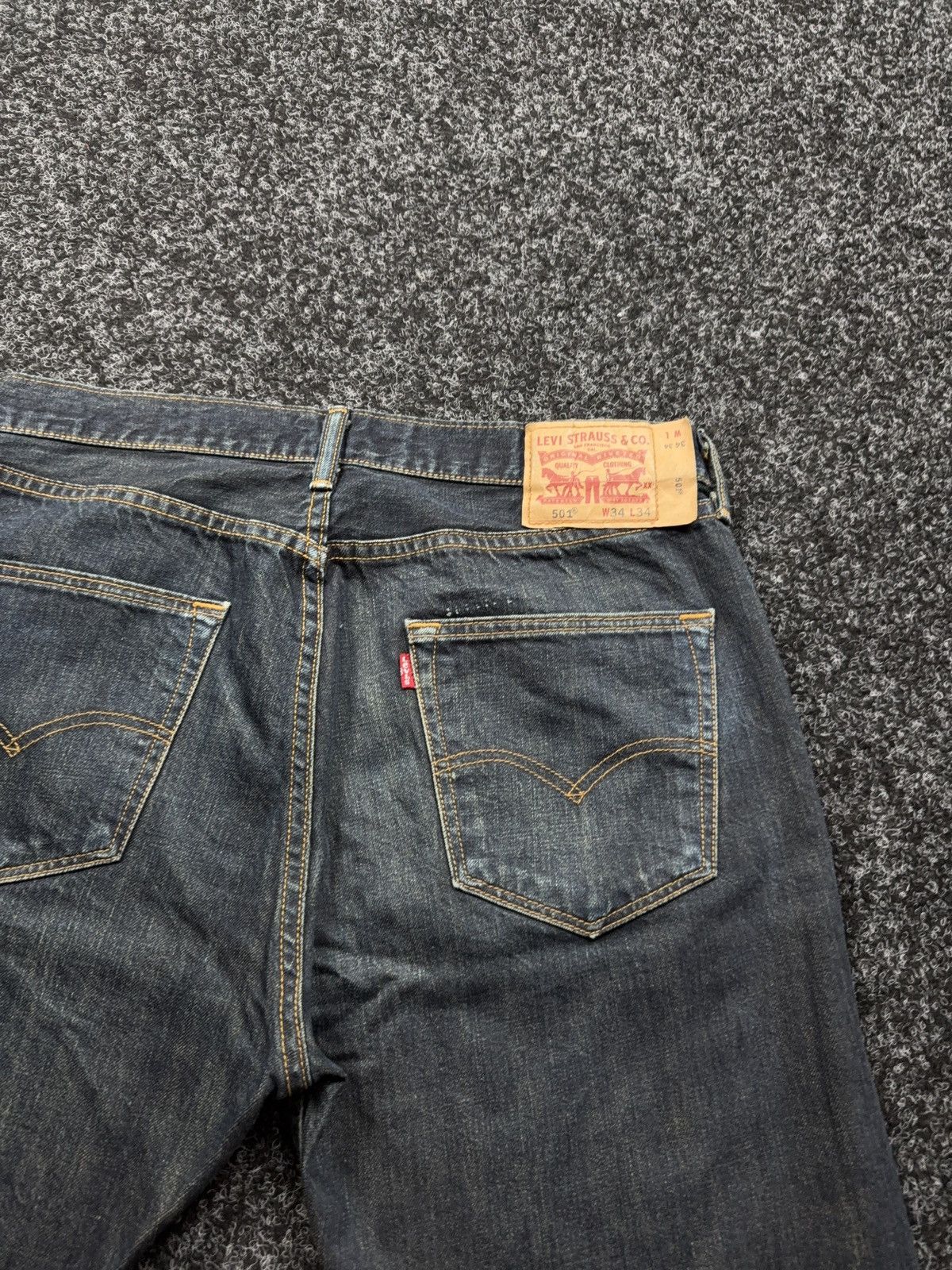 Levi's Levi’s 501 Original Straight Faded Denim Punk Retro Jeans Size US 34 / EU 50 - 16 Thumbnail