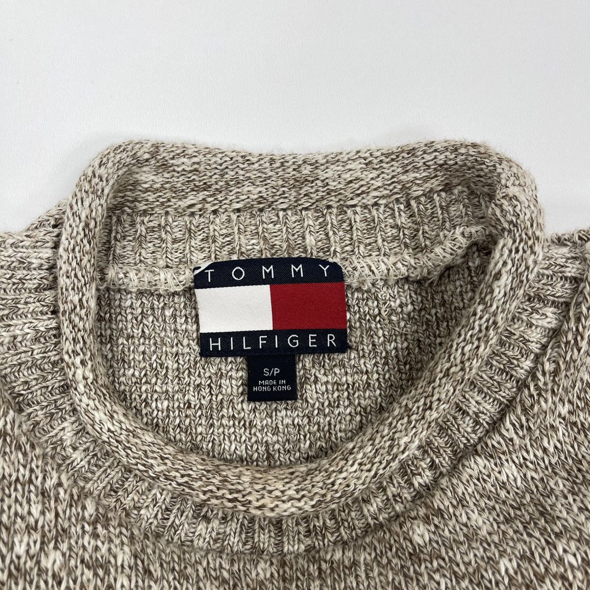 Tommy Hilfiger Tommy Hilfiger Big Logo Cotton Knit Vintage Sweater Beige Size US M / EU 48-50 / 2 - 6 Thumbnail