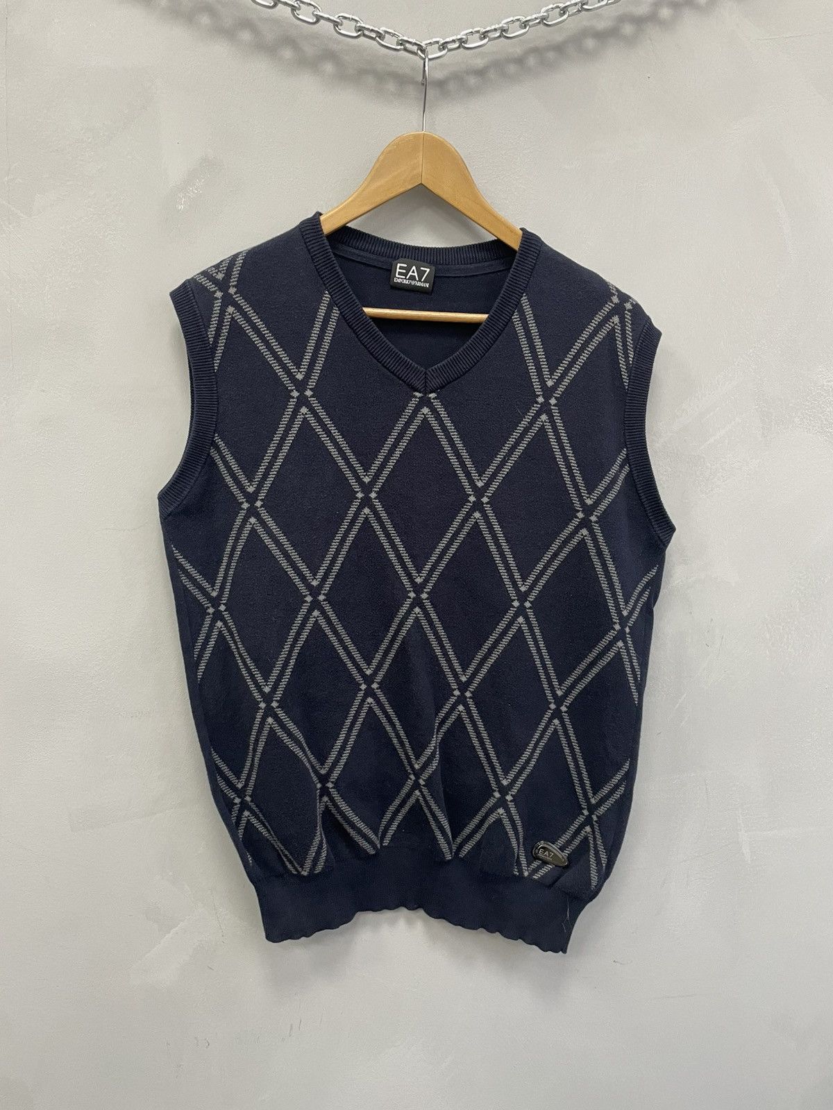 Emporio Armani × Japanese Brand × Vintage VINTAGE ARCHIVE Y2K GOLF STYLE KNITTED VEST EMPORIO ARMANI Size US M / EU 48-50 / 2 - 1 Thumbnail