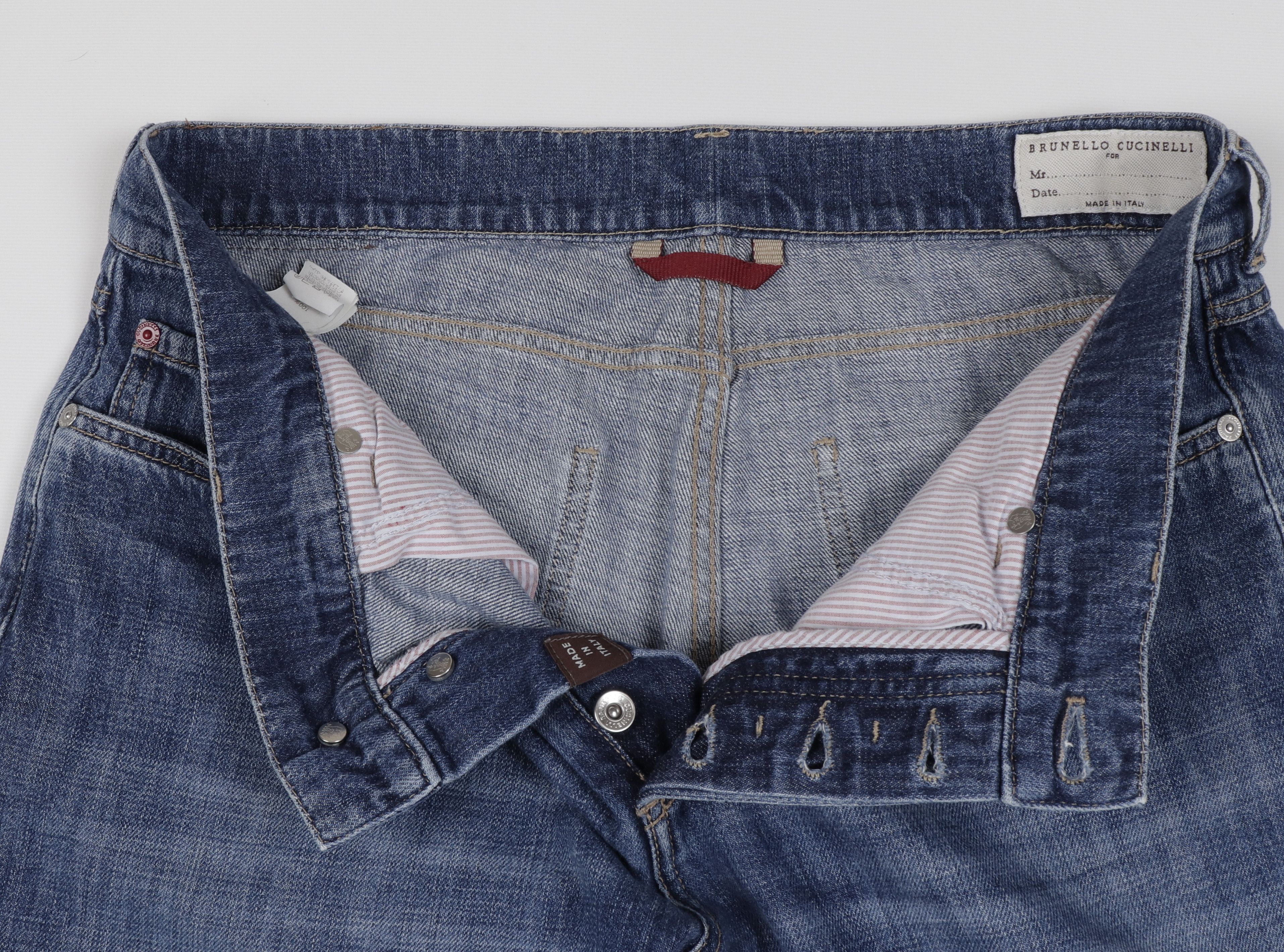 Brunello Cucinelli Brunello Cucinelli Blue Cotton Jeans Size US 32 / EU 48 - 4 Thumbnail