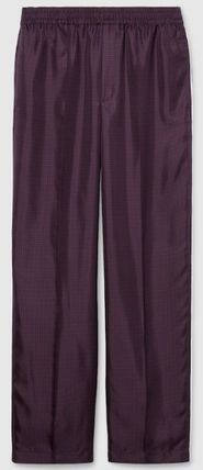Gucci o1loc1c1125 817656 Printed Panama Silk Trouser in Purple Size US 32 / EU 48 - 2 Thumbnail
