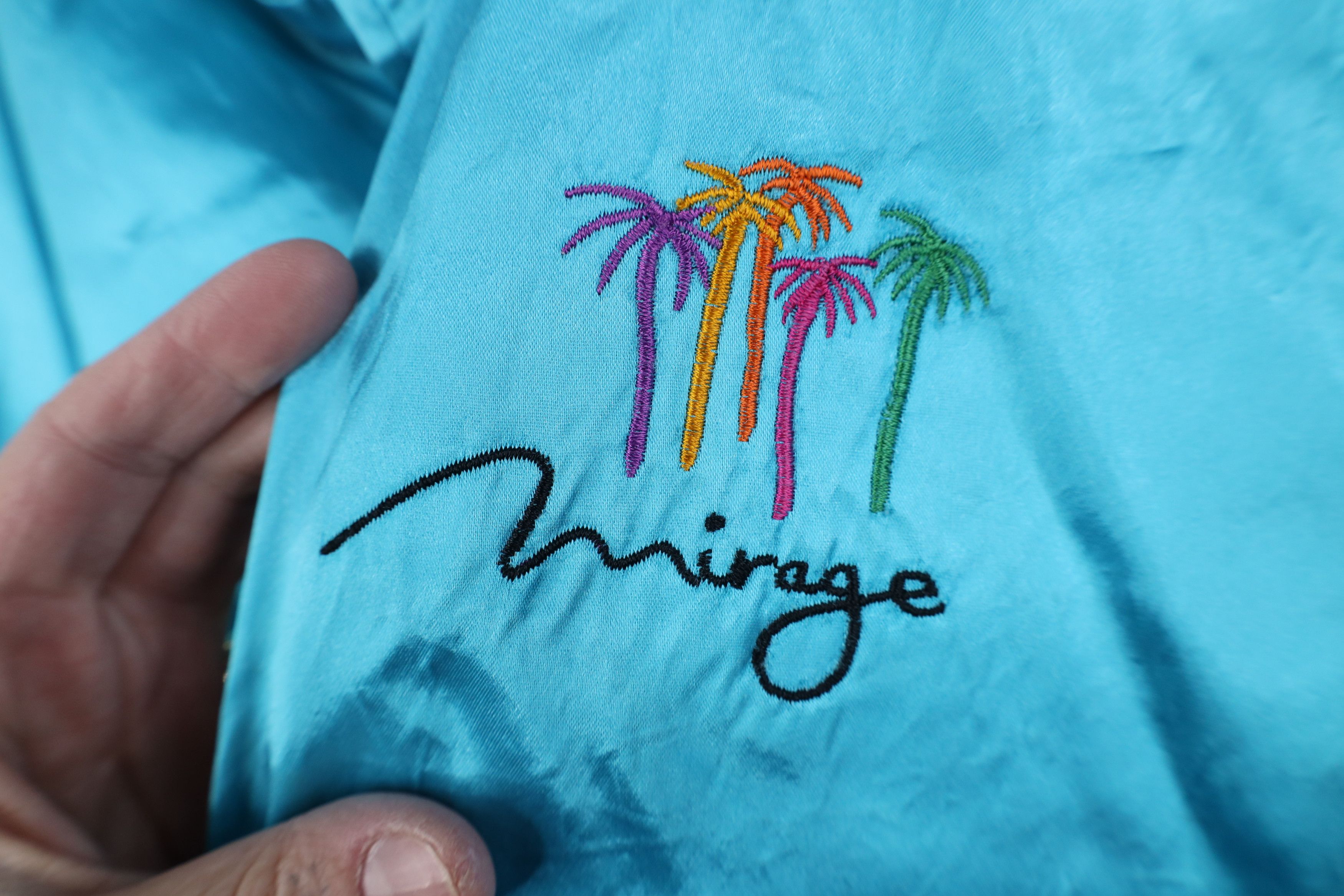 Vintage Vintage 90s Streetwear Casino Satin Bomber Jacket Blue USA Size US XXL / EU 58 / 5 - 4 Thumbnail