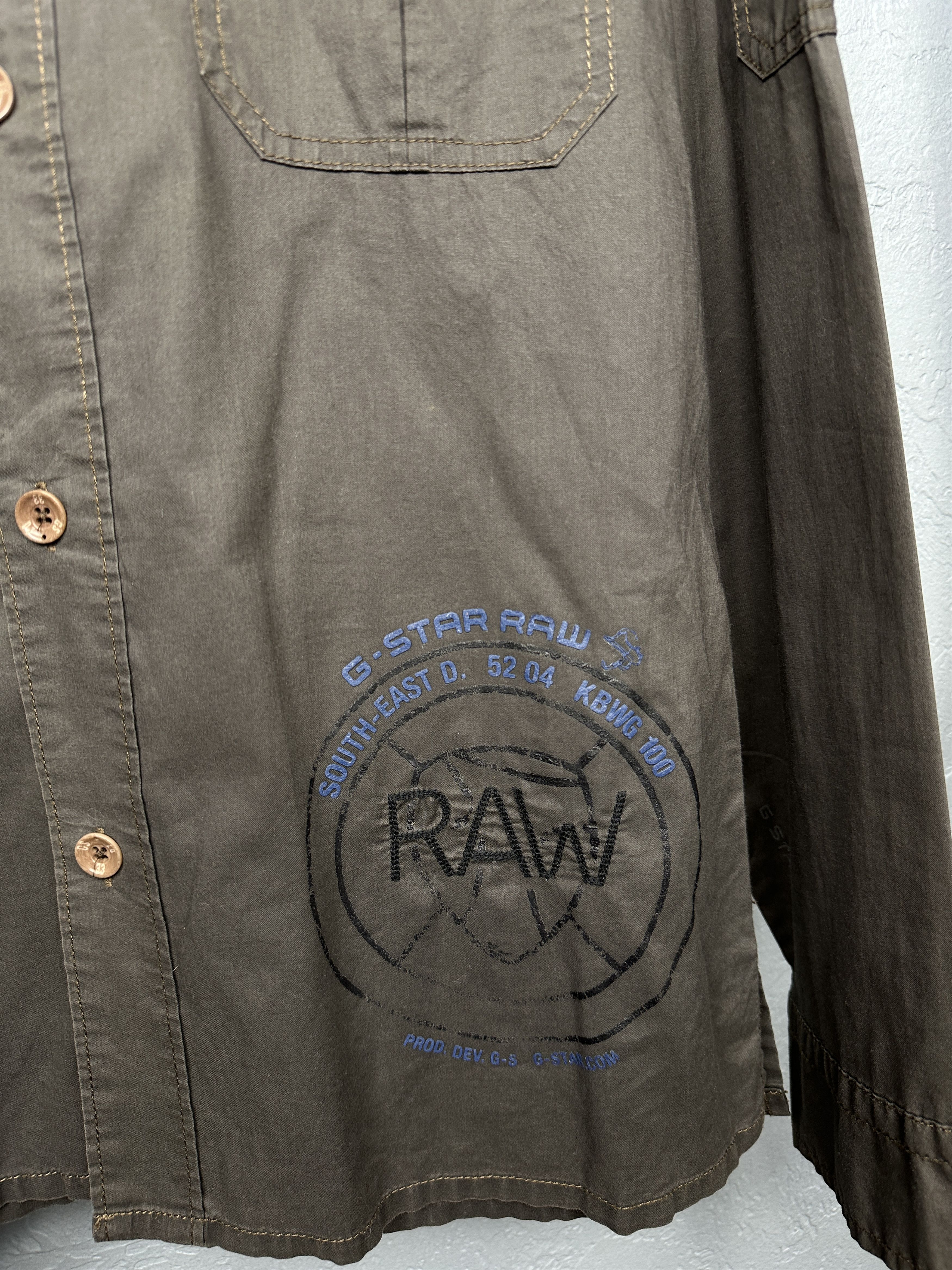 G-Star G Star Raw Vintage Mens Long Sleeve Shirt Size US L / EU 52-54 / 3 - 3 Thumbnail