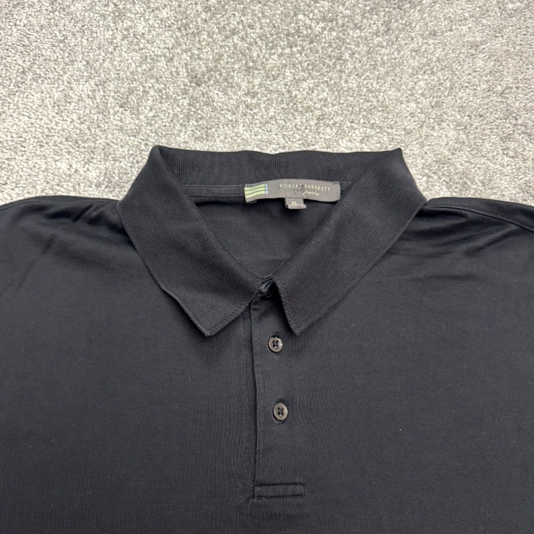 Vintage Robert Barakett Polo Shirt Mens XL Black Classic Preppy Long Sleeve Shirt Size US XL / EU 56 / 4 - 3 Thumbnail