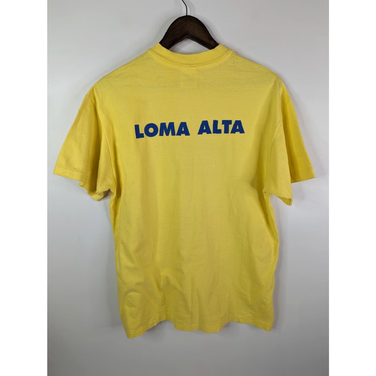 Hanes VINTAGE Hanes Beefy-T Shirt L Mens Yellow 100% Cotton Short Sleeve Crew Neck Graphic Tee USA Racing 80s 90s Beltsander Size US L / EU 52-54 / 3 - 4 Thumbnail