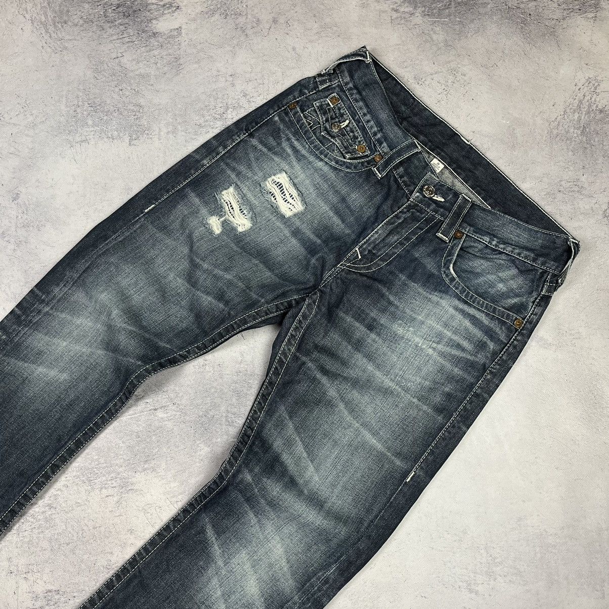 True Religion Vintage True Religion Big Logo slim fit jeans 00’s Size US 31 - 6 Thumbnail