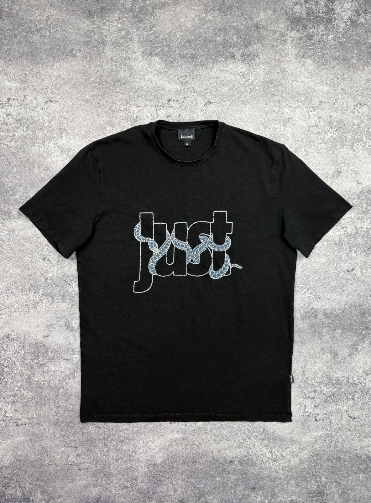 Just Cavalli Just Cavalli Snake Big Logo T-Shirt Designer Tee Rare Y2K Size US XL / EU 56 / 4 - 1 Thumbnail