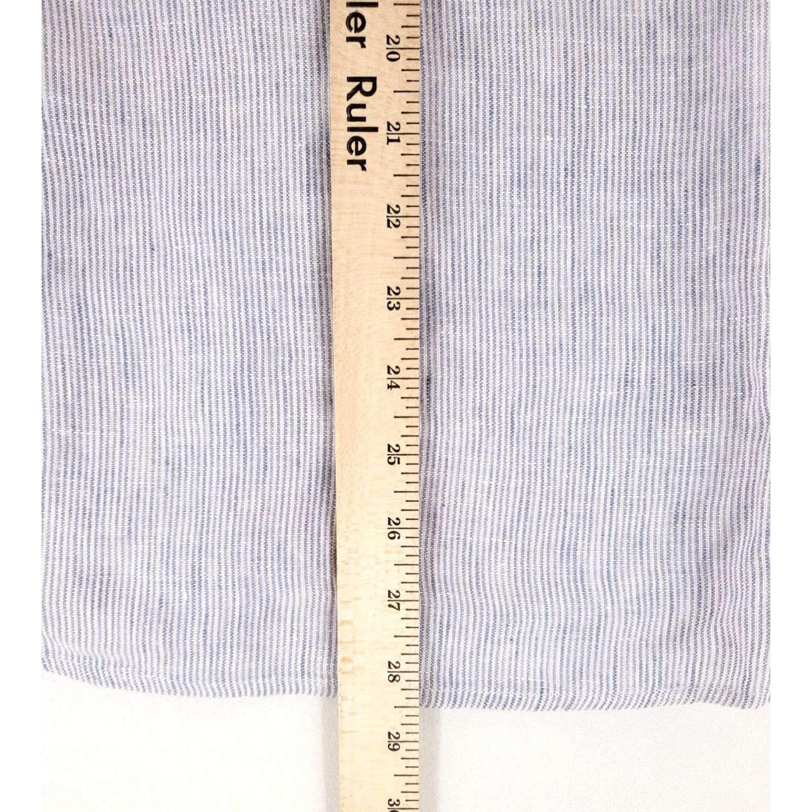 J.Crew J. Crew Linen Button Down Shirt Blue White Striped Short Sleeve M Mens Multicolor Size US M / EU 48-50 / 2 - 5 Thumbnail