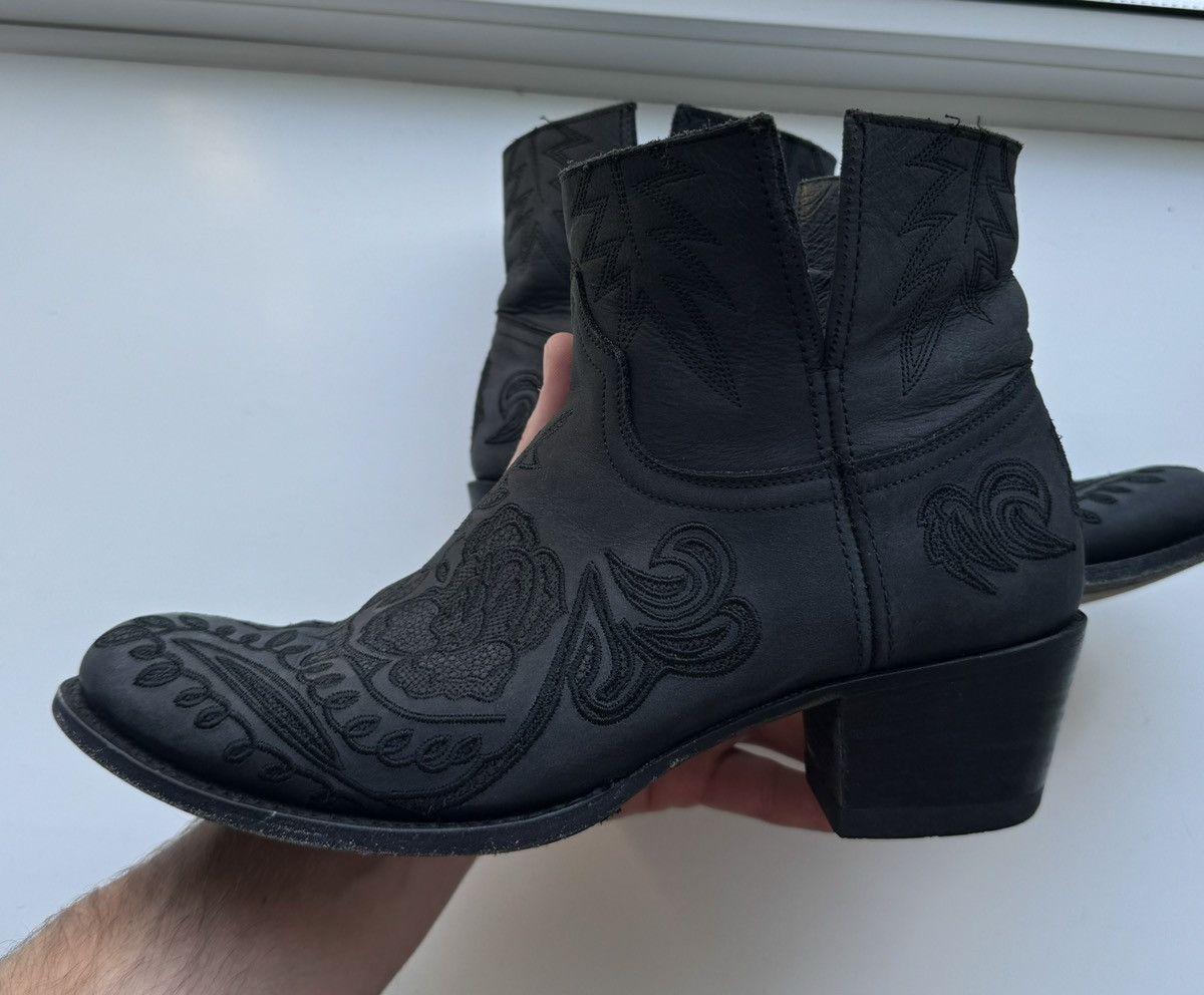 Sendra × Vintage Sendra 39 Wmns black leather cowboy boots hi top Size US 9 / IT 39 - 20 Thumbnail