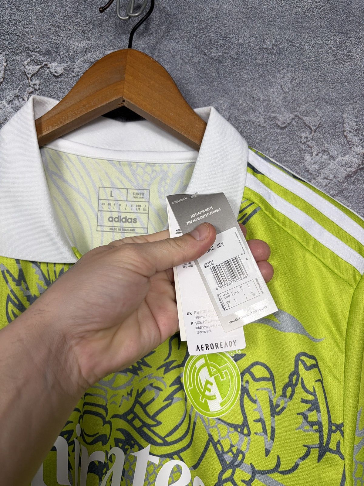 Adidas Custom!! Adidas Real Madrid All Over Dragon Print Jersey Tee Size US L / EU 52-54 / 3 - 8 Thumbnail