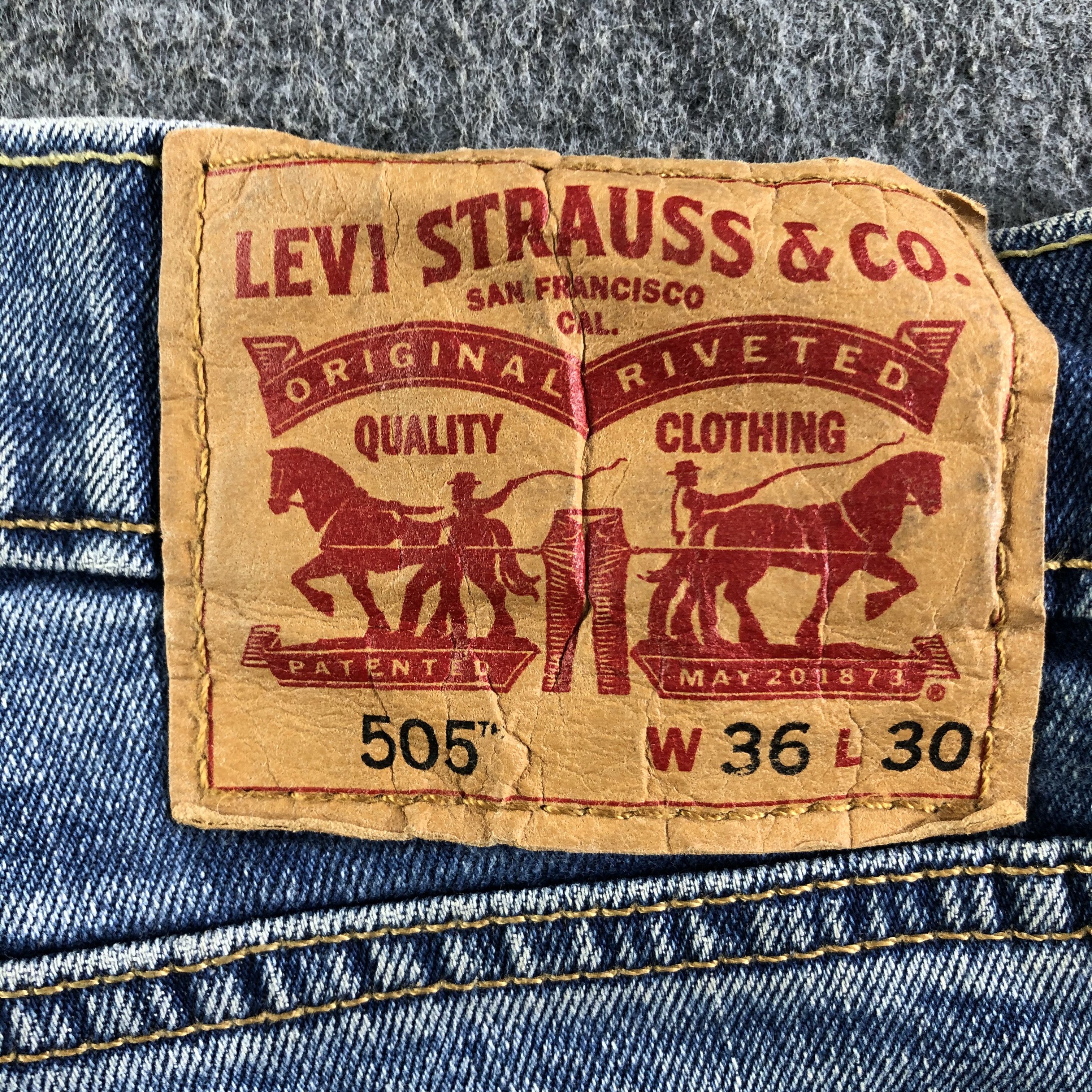Levi's Vintage Blue Wash Levis 505 Jeans-J4216 Size US 36 / EU 52 - 5 Thumbnail