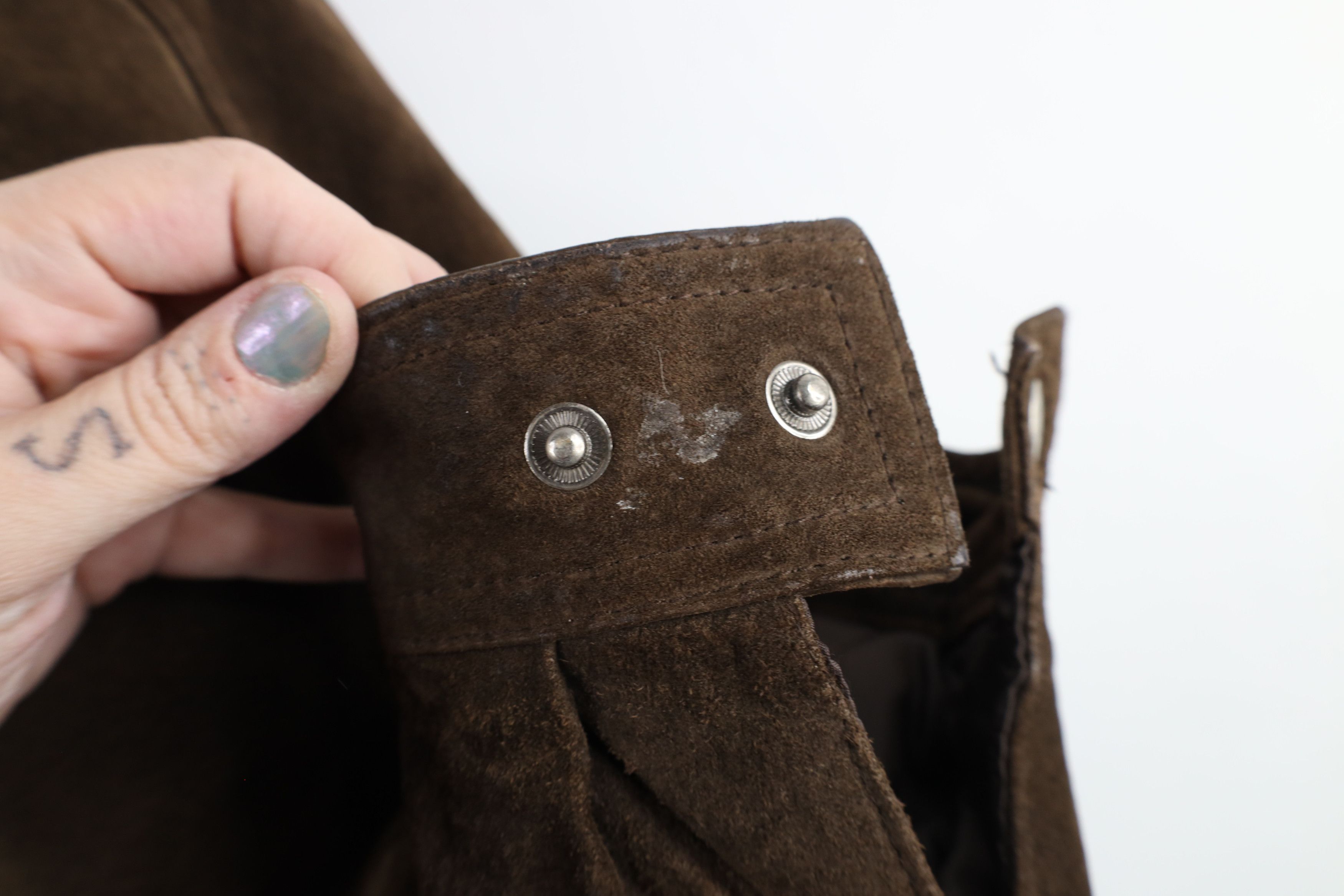 Vintage Vintage 90s Streetwear Suede Leather Bomber Jacket Brown Size US XL / EU 56 / 4 - 9 Thumbnail