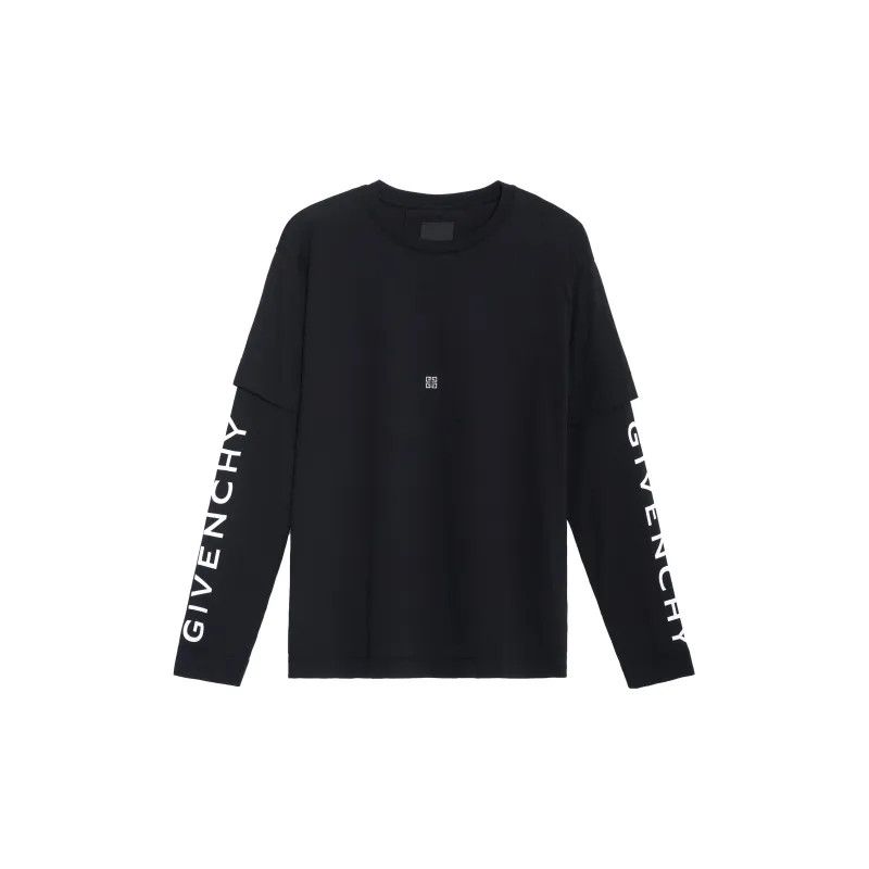 Givenchy o1srvl11e0725 4G Embroidered Long Sleeved T Shirt in Black Size XS / US 0-2 / IT 36-38 - 1 Thumbnail