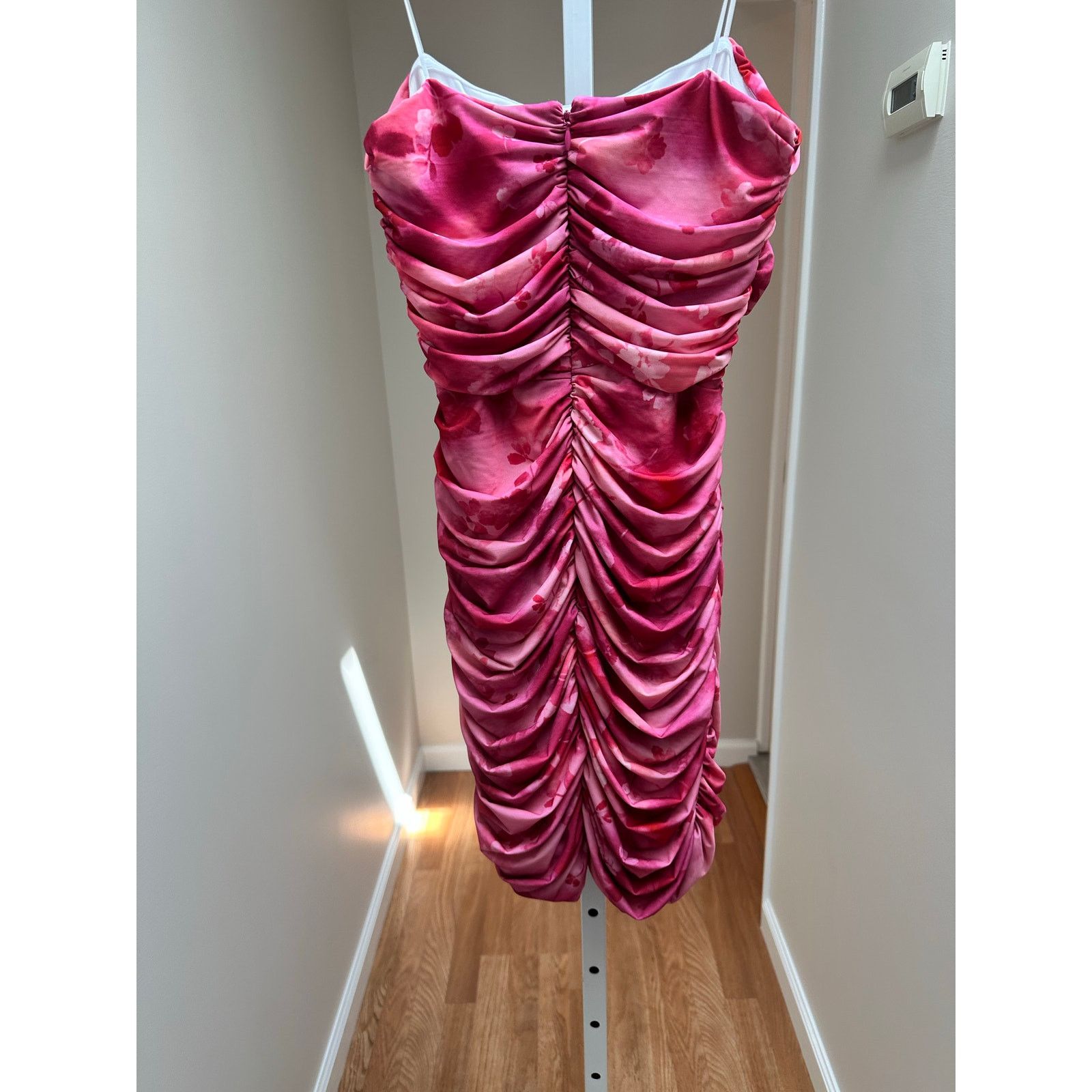 Amanda Uprichard Amanda Uprichard Levi Mini Dress Pink Ruched size Small Size S / US 4 / IT 40 - 4 Thumbnail