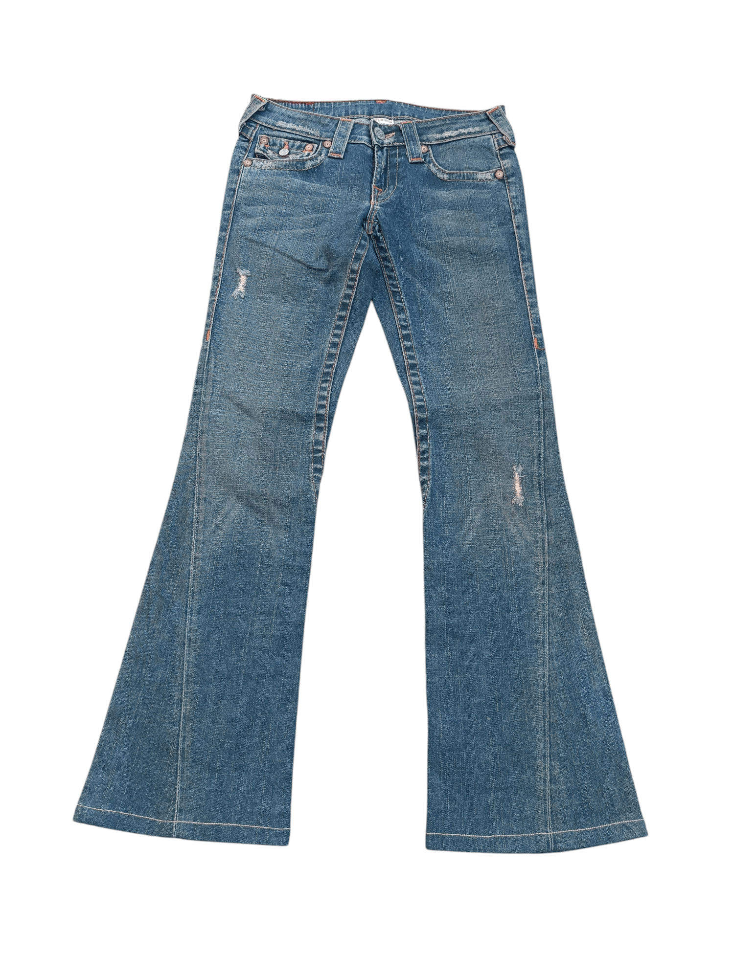 American Apparel × True Religion VINTAGE FLARED 💥 TRUE RELIGION DISTRESSED JOEY DENIM TR12 Size 27" / US 4 / IT 40 - 1 Thumbnail