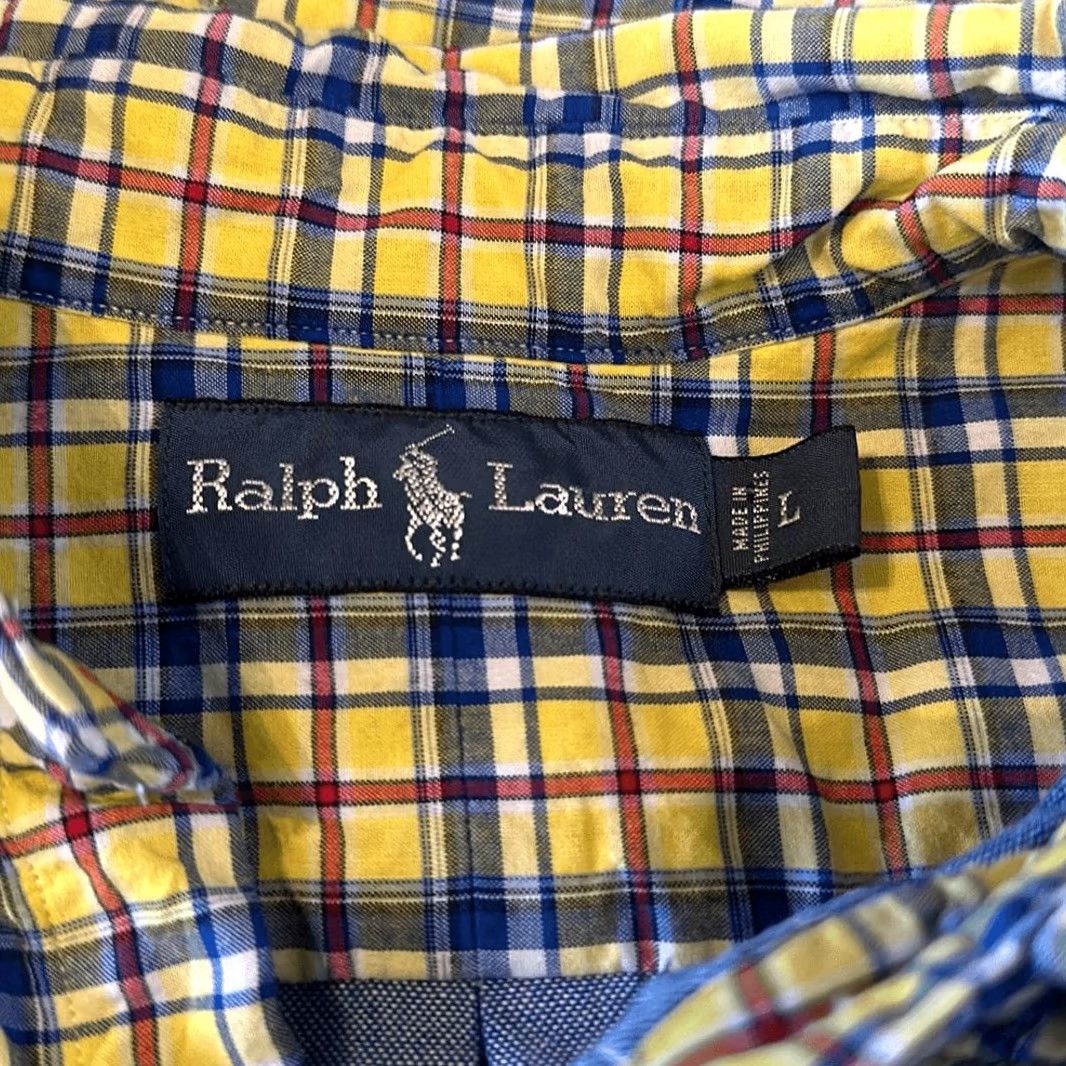 Ralph Lauren Ralph Lauren Button-Down Shirt L Men's Cotton Chambray Lined Long Sleeve Yellow Multicolor Size US L / EU 52-54 / 3 - 5 Thumbnail