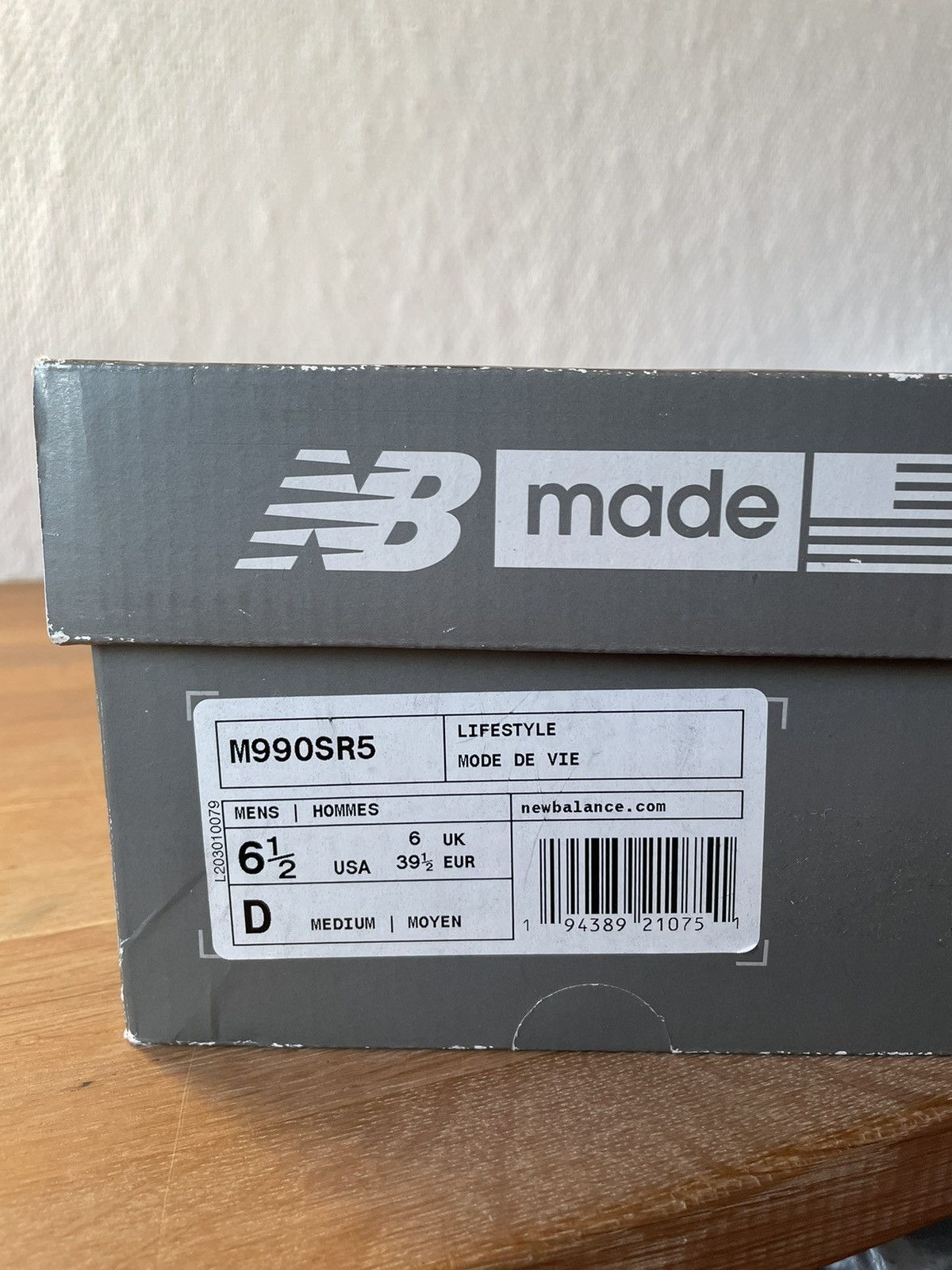 New Balance New Balance 990v5 M990SR5 Size US 6.5 / EU 39-40 - 6 Thumbnail