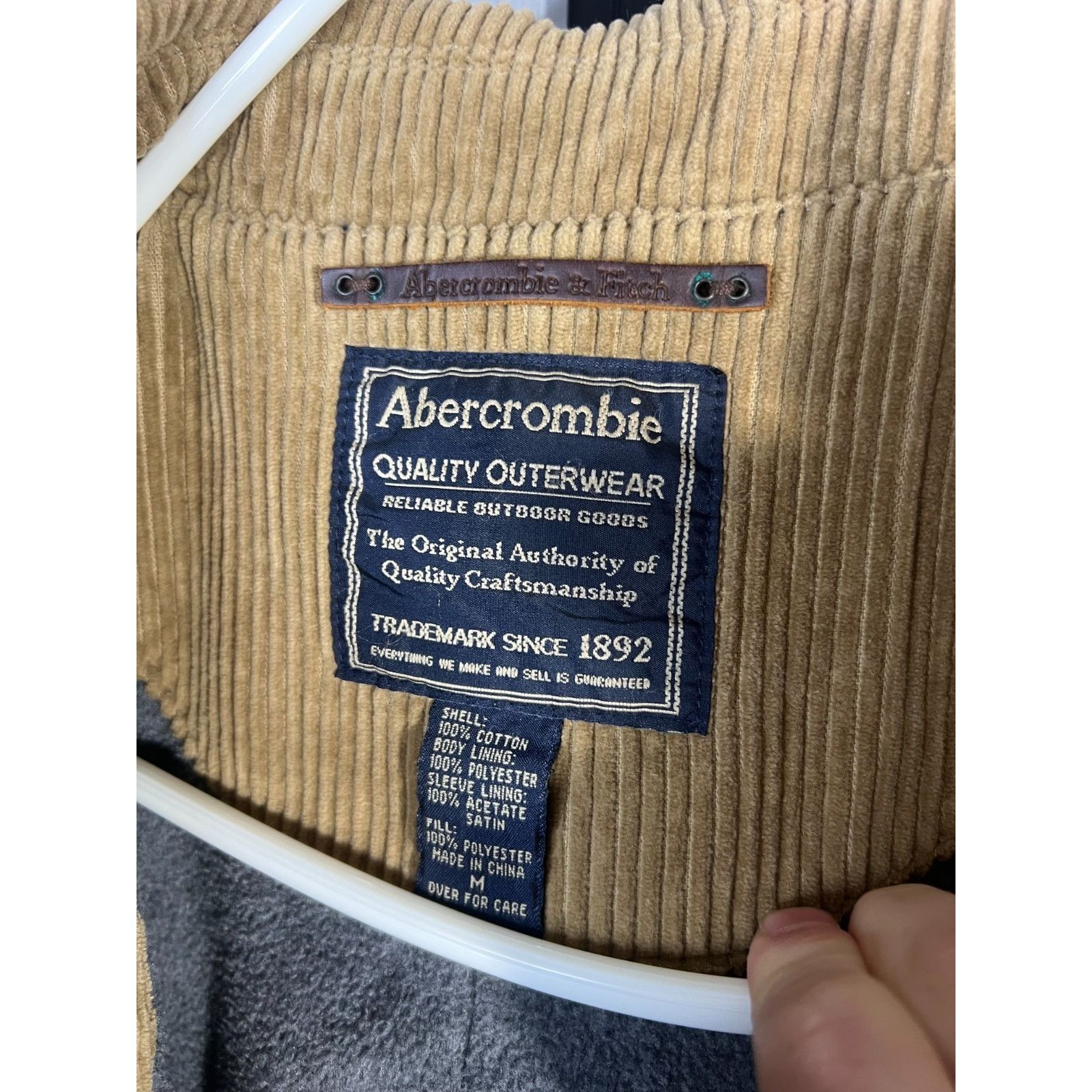 Abercrombie & Fitch Vintage Abercrombie & Fitch Corduroy Jacket Fleece Lined Lea Size L / US 10 / IT 46 - 5 Thumbnail