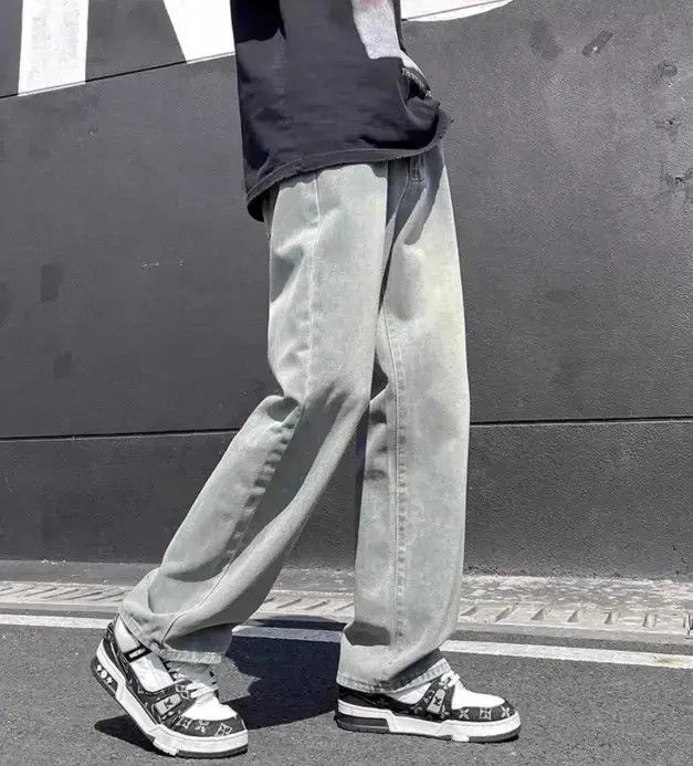 Japanese Brand Loose fitting straight leg high street jeans Size US 32 / EU 48 - 4 Thumbnail