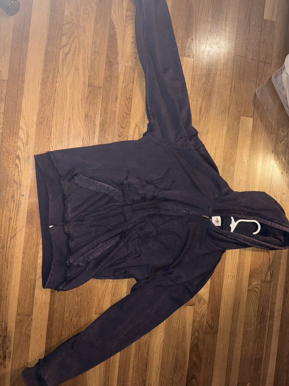 Other Purple Pholoh PhantomTroupe Distressed Zip Up Spider Hoodie Size US XXL / EU 58 / 5 - 7 Thumbnail